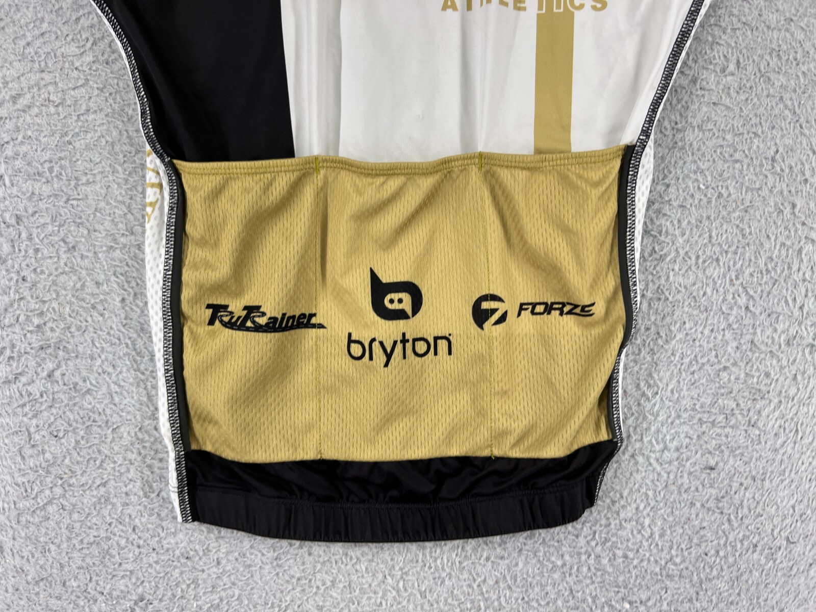Hincapie Cycling Jersey Adult 2XS XXS Black Gold Lindenwood Athletics Full ZIp
