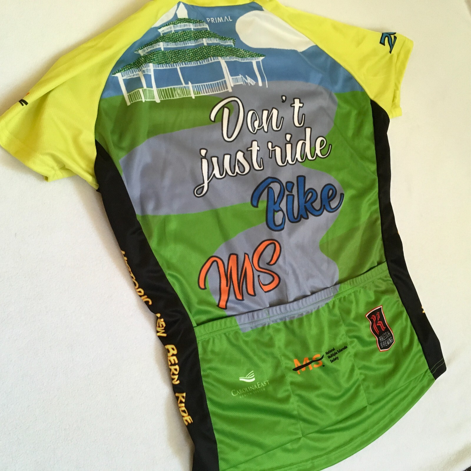 Primal Cycling Womens Multicolor Bike MS New Bern Raglan Sport Cut Jersey XL NWT