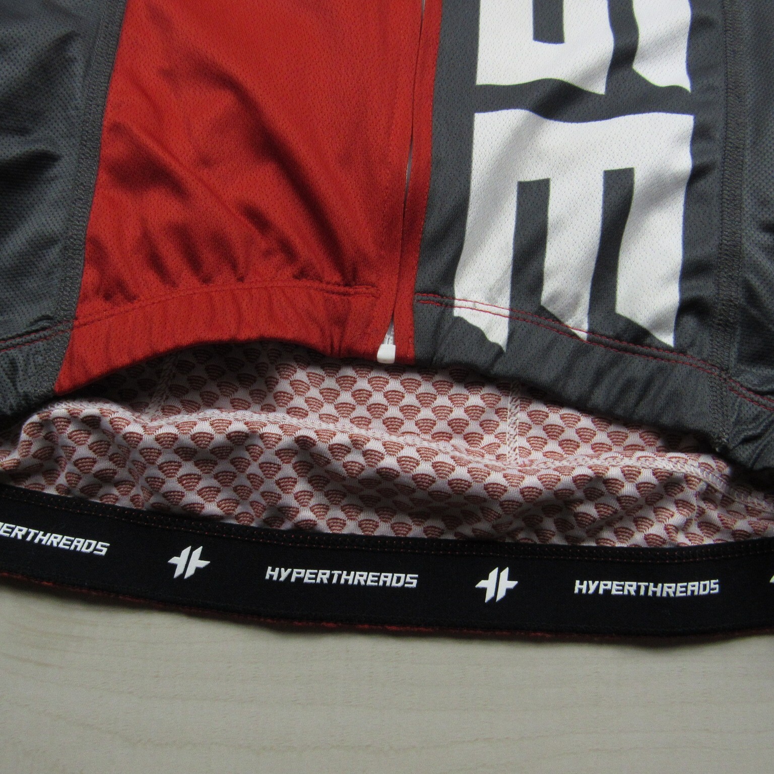 Hyperthreads Cycling Jersey Womens 2XS XXS Red Gray Shirt Bike Cycle Bicycle