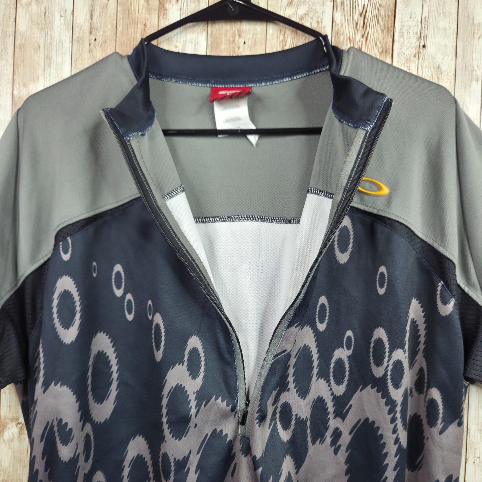 Vintage Oakley Cycling Jersey Size L Tactical Field Gear Scatter Logo Gorpcore
