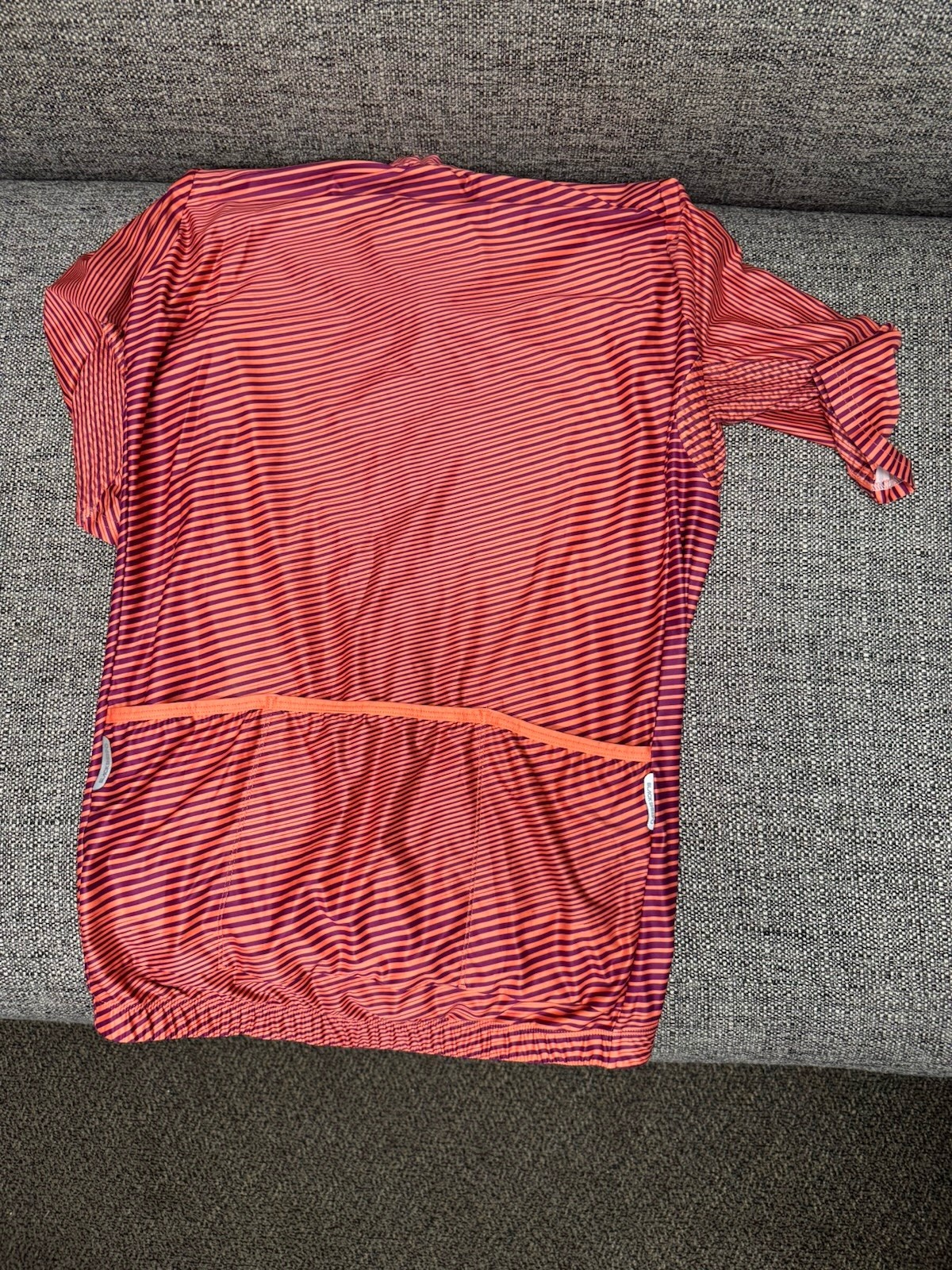 Black Sheep Cycling Essentials Men’s XXL Orange Purple Striped Full Zip Jersey