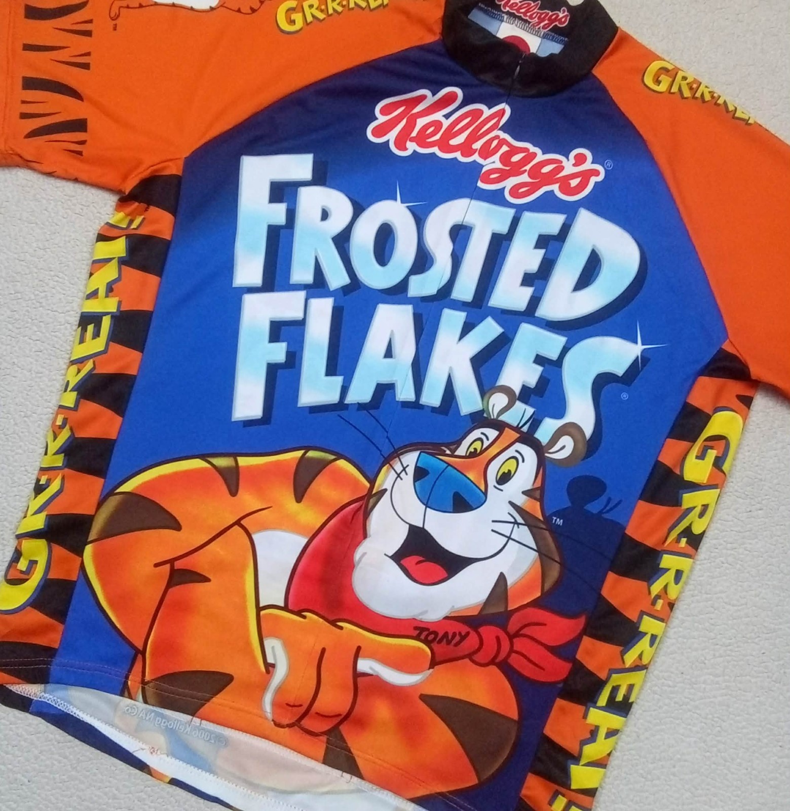 RARE VTG 2006 Kellogg’s Frosted Flakes Tony the Tiger Cycling Jersey — Size XL