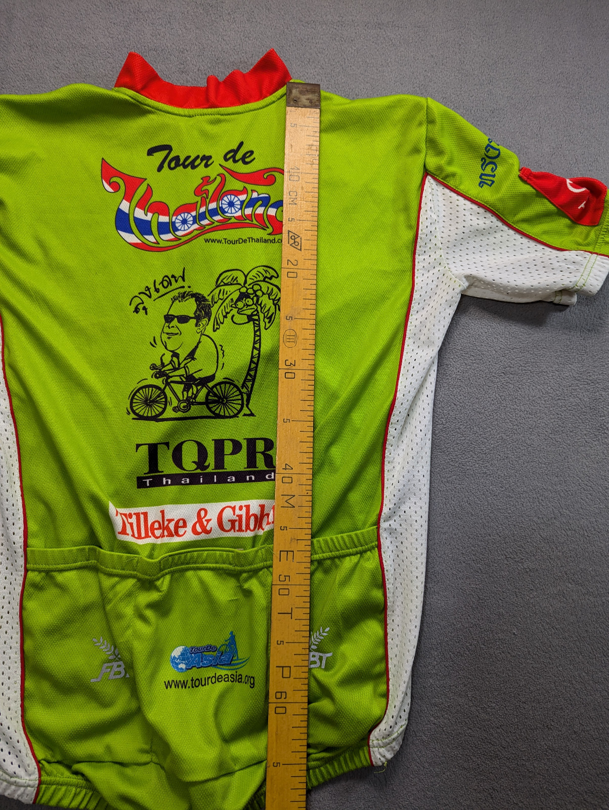 FBT Tour de Thailand mens size XL green cycling shirt