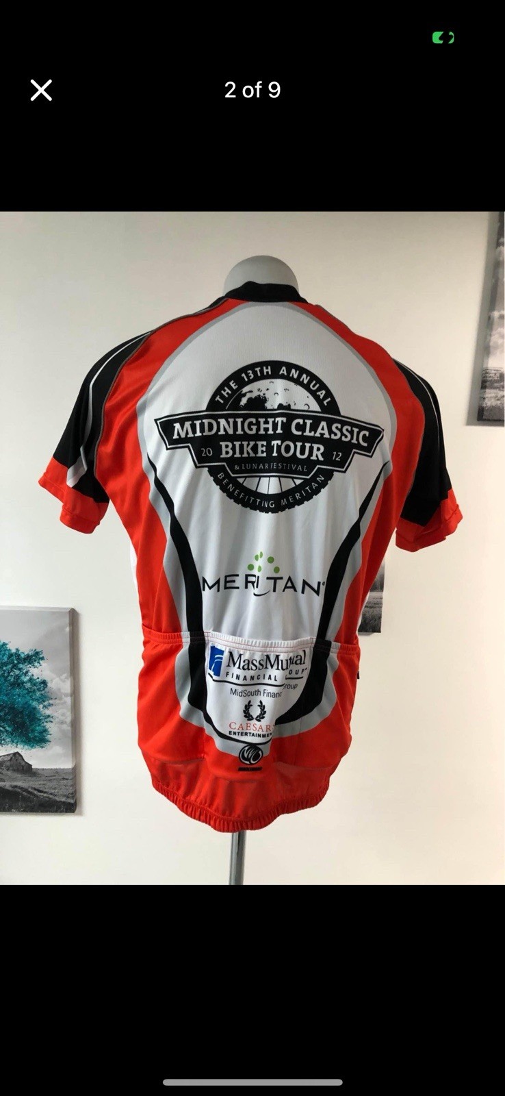 Nimblewear 1/2 Zip Men’s Cycling Jersey Size Xl Excellent Condition