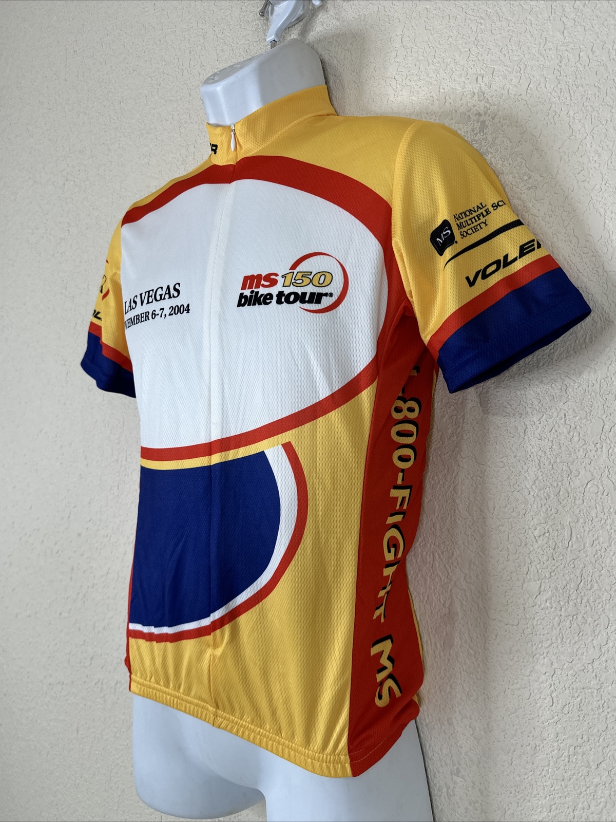 Voler MS150 Bike Tour Cycling Jersey Vintage Mens Size Small USA Made