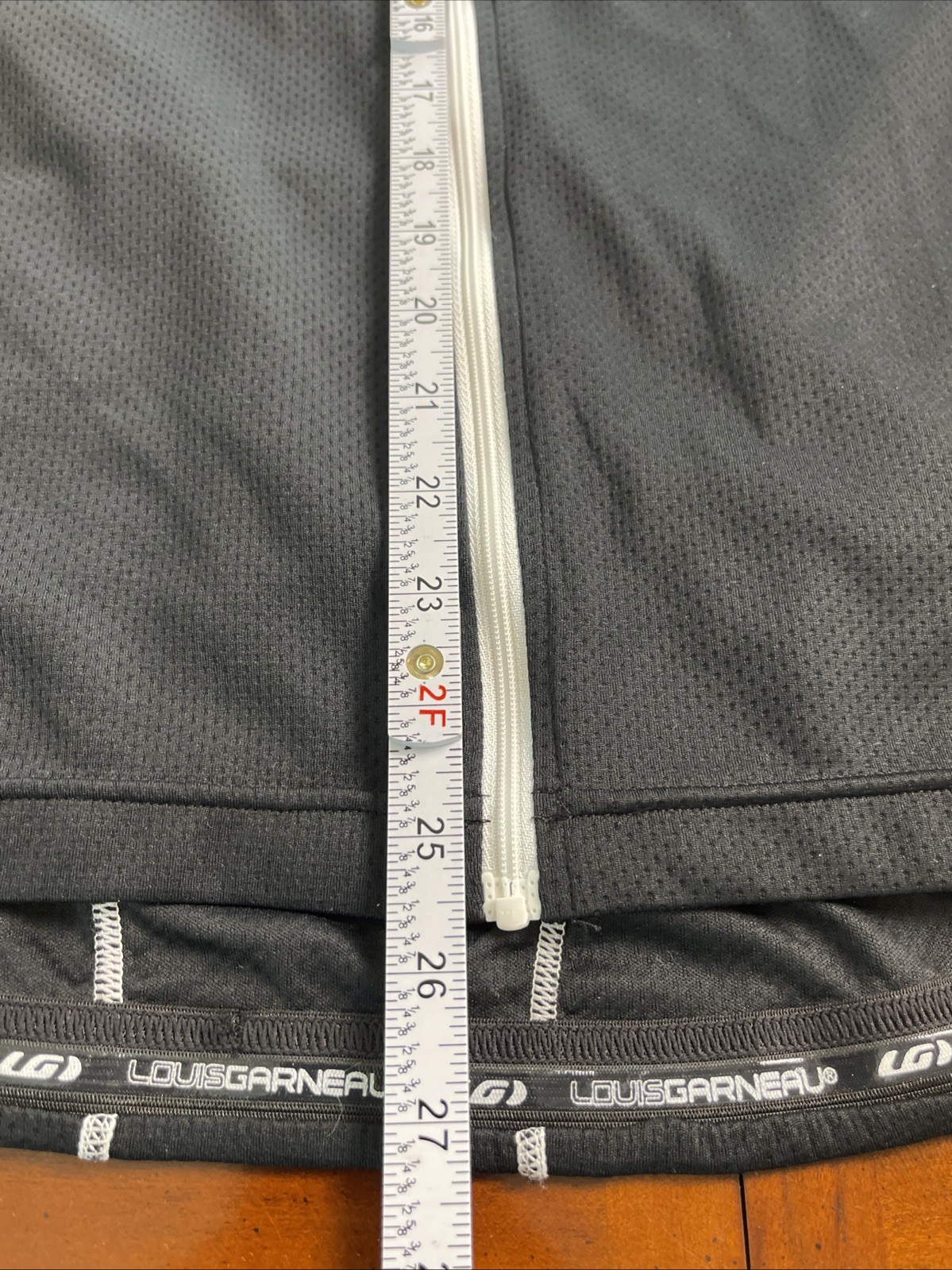 Men’s Louis Garneau Cycling Shirt Full-Zip Black/Silver Size XXL