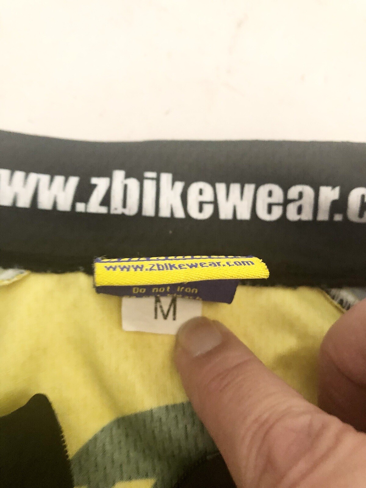 Cycling Bike Jersey Mens Medium Yellow Green Black Short Sleeve Extra Pocket