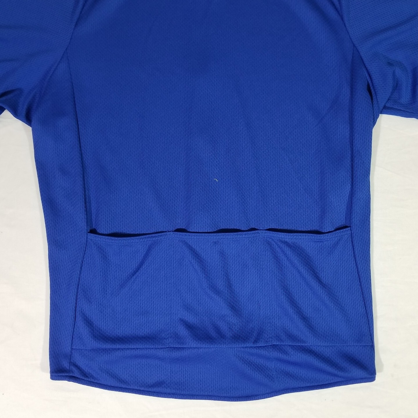 Cannondale Solid Blue 3/4 Zip Cycling Jersey Short Sleeve Shirt Men’s Size Large