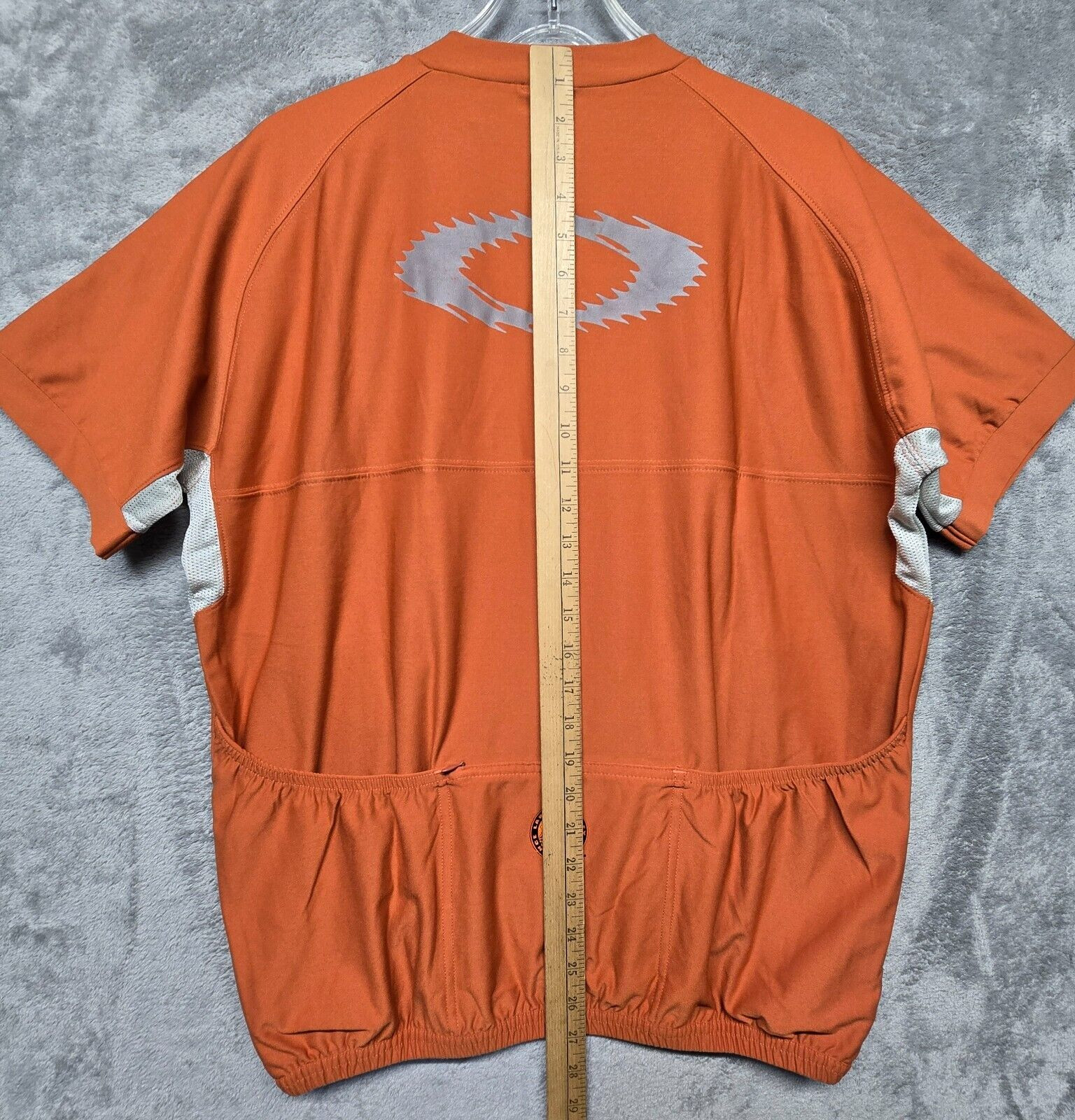 Oakley Software Mad Science Lab Mens Large Orange Cycling Jersey Shirt 1/2 Zip