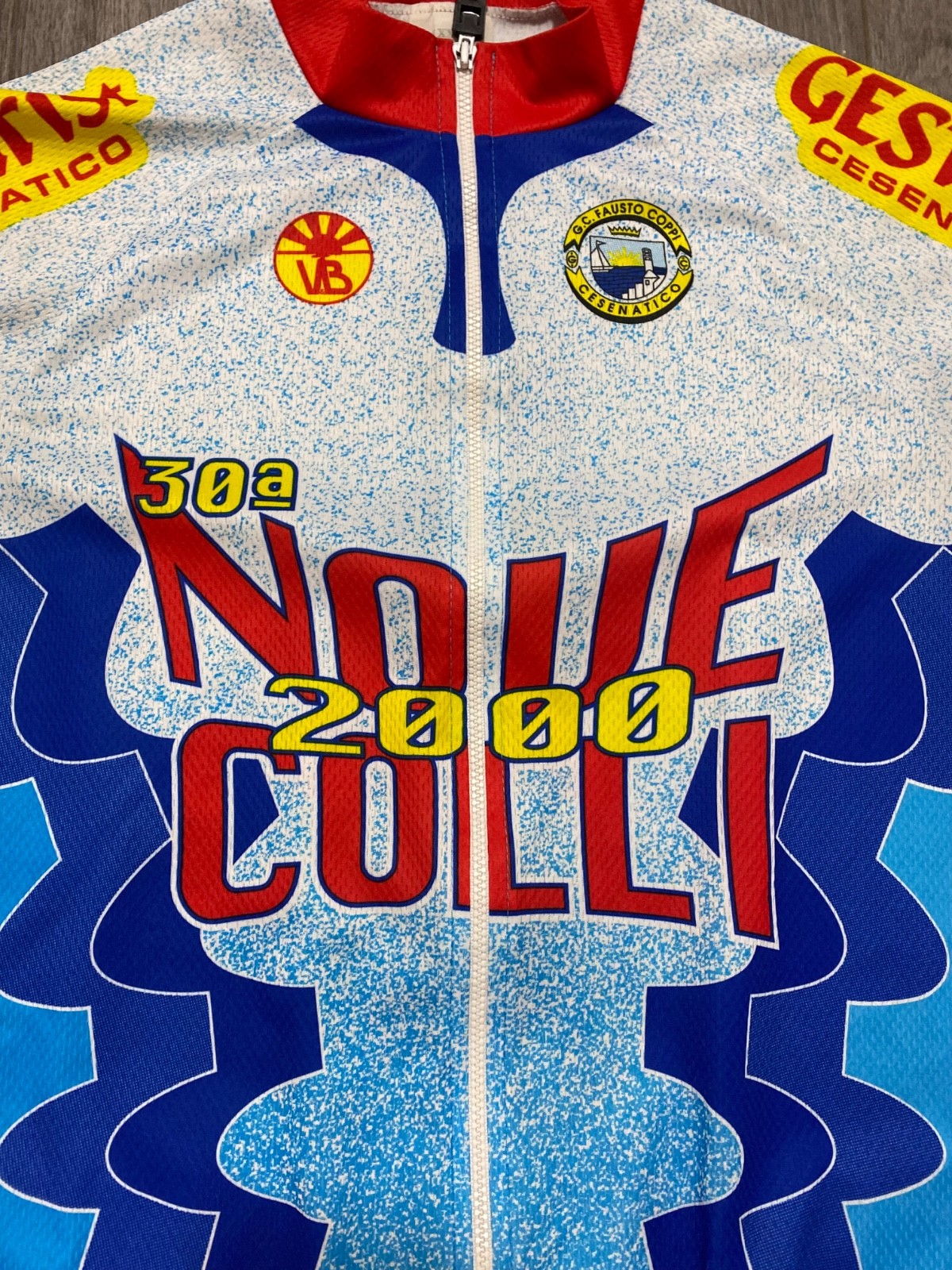 Vintage Nove Colli 2000 Cycling Jersey VB Italy Full Zip Men’s XXL