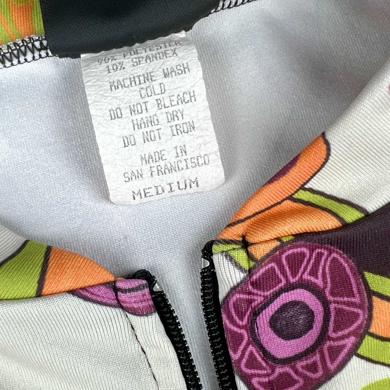 NWOT Sheila Moon Cycling 1/2 Zip Floral Jersey Quick Dry Short Sleeve Women Sz M