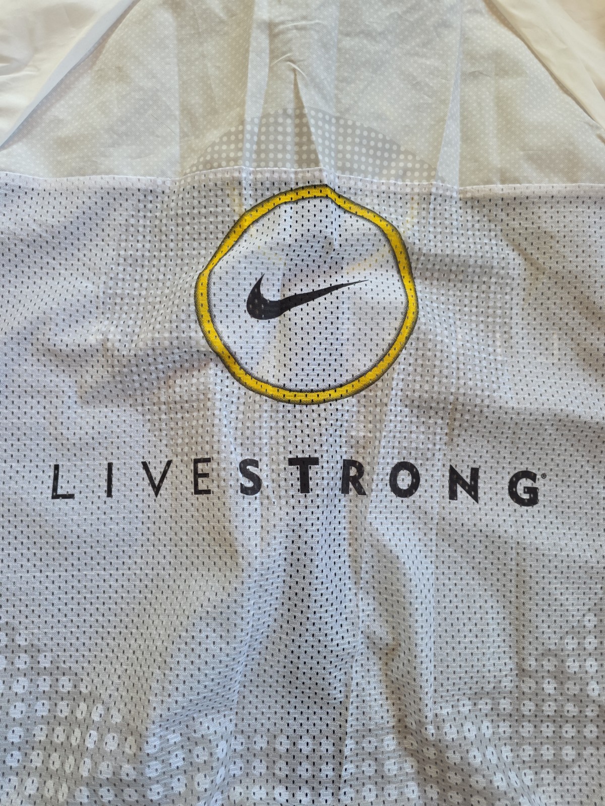 NWT Livestrong Nike Men’s Cycling Jersey Vest Full Zip Mesh Back Italy Sz XL