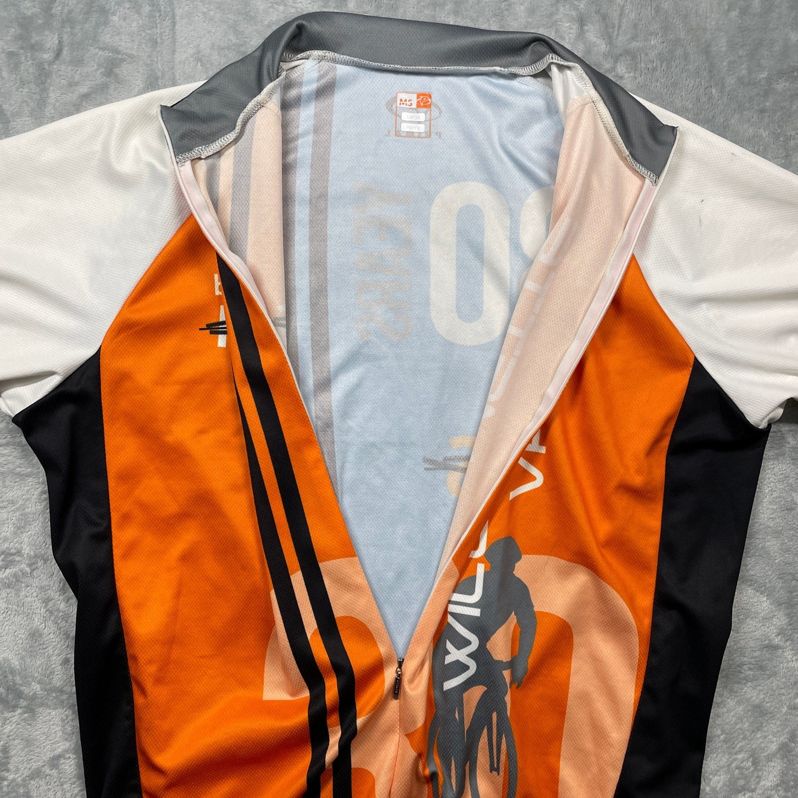 Primal Bike MS Willamette Valley 2014 Cycling Jersey Men’s Large Orange Black