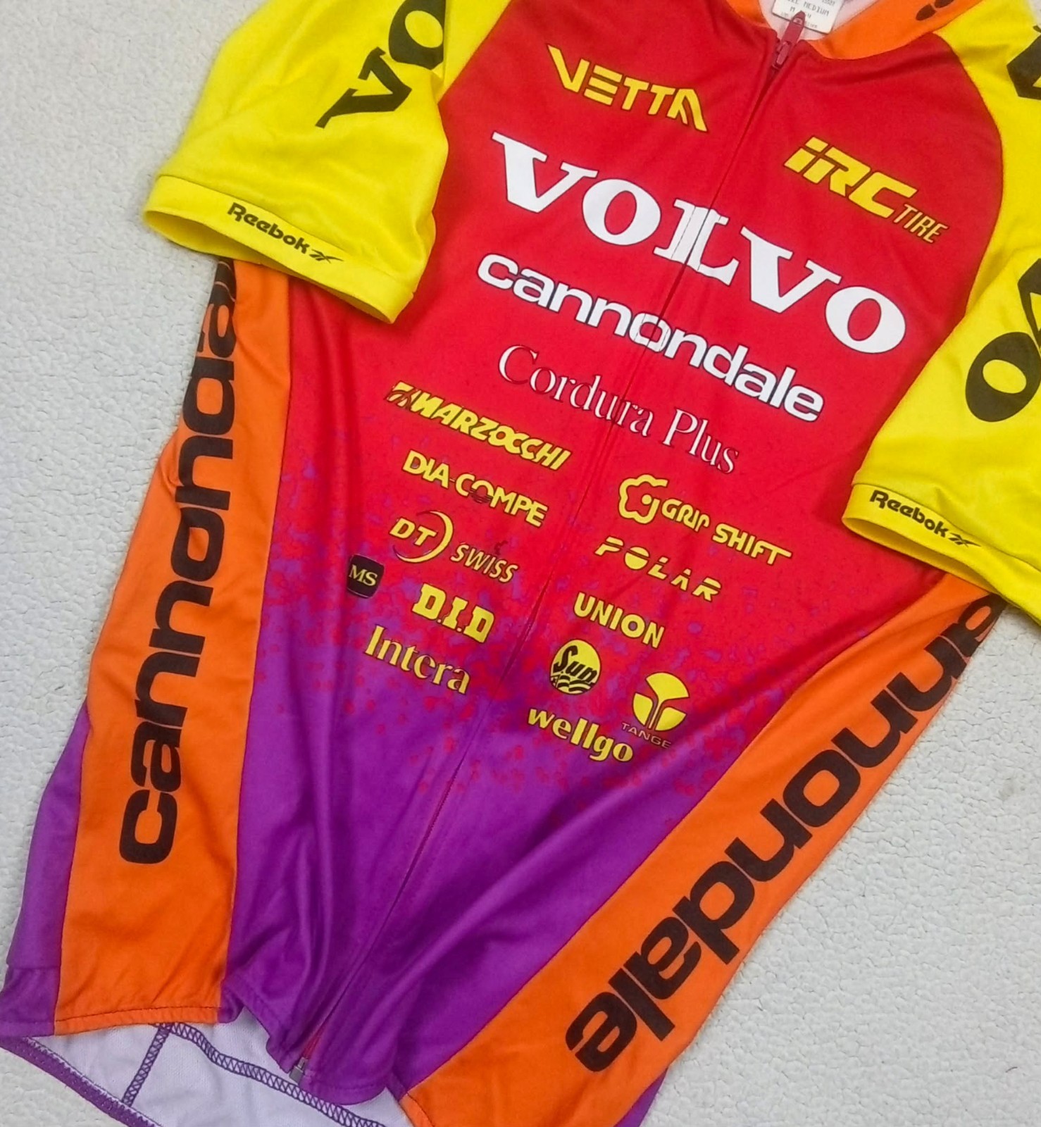 RARE VTG 1994 Team VOLVO Cannondale Vetta MTB Cycling Jersey USA Made — Size M
