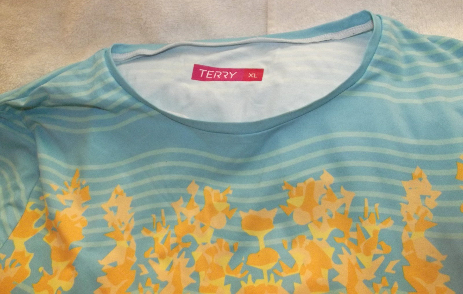XL Terry Bicycles Cycling Jersey/Shirt Short Sleeve Floral Design Women Al