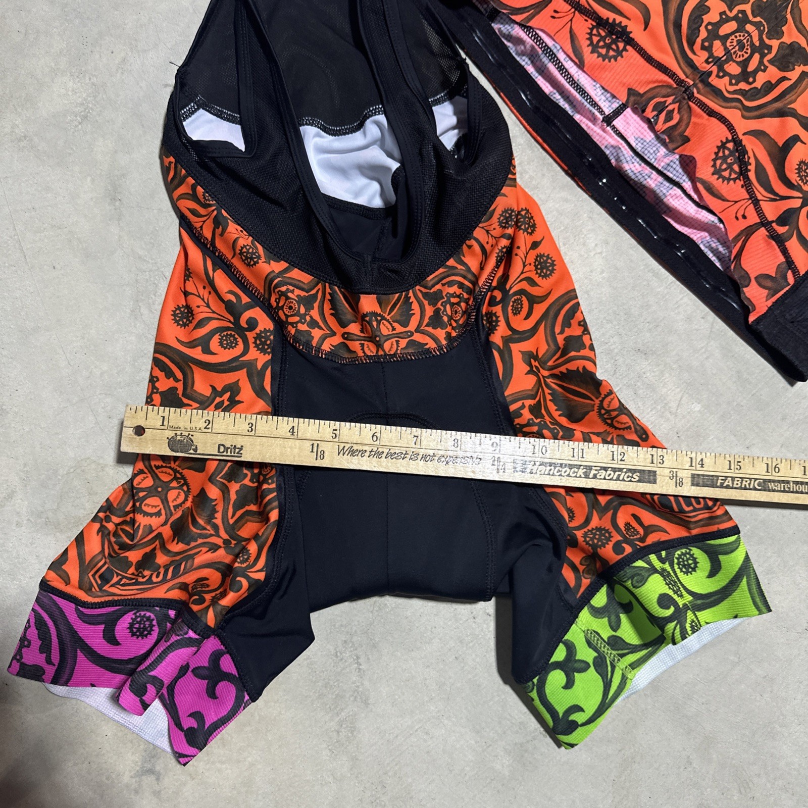 Cycology Performance Women’s M Cycling Full Zip Jersey & Pants Mandala Rainbow