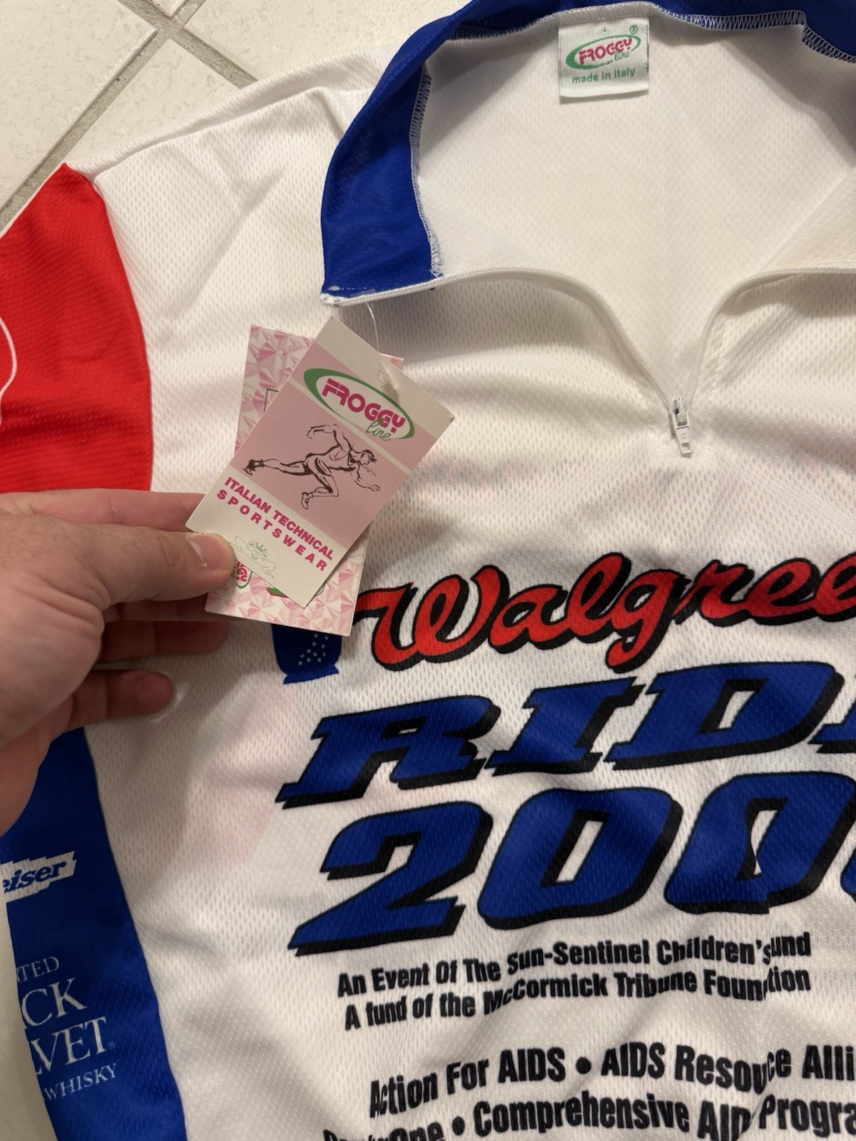 Walgreens Ride 2000 Cycling Jersey NWT Froggy Size Large New Rare