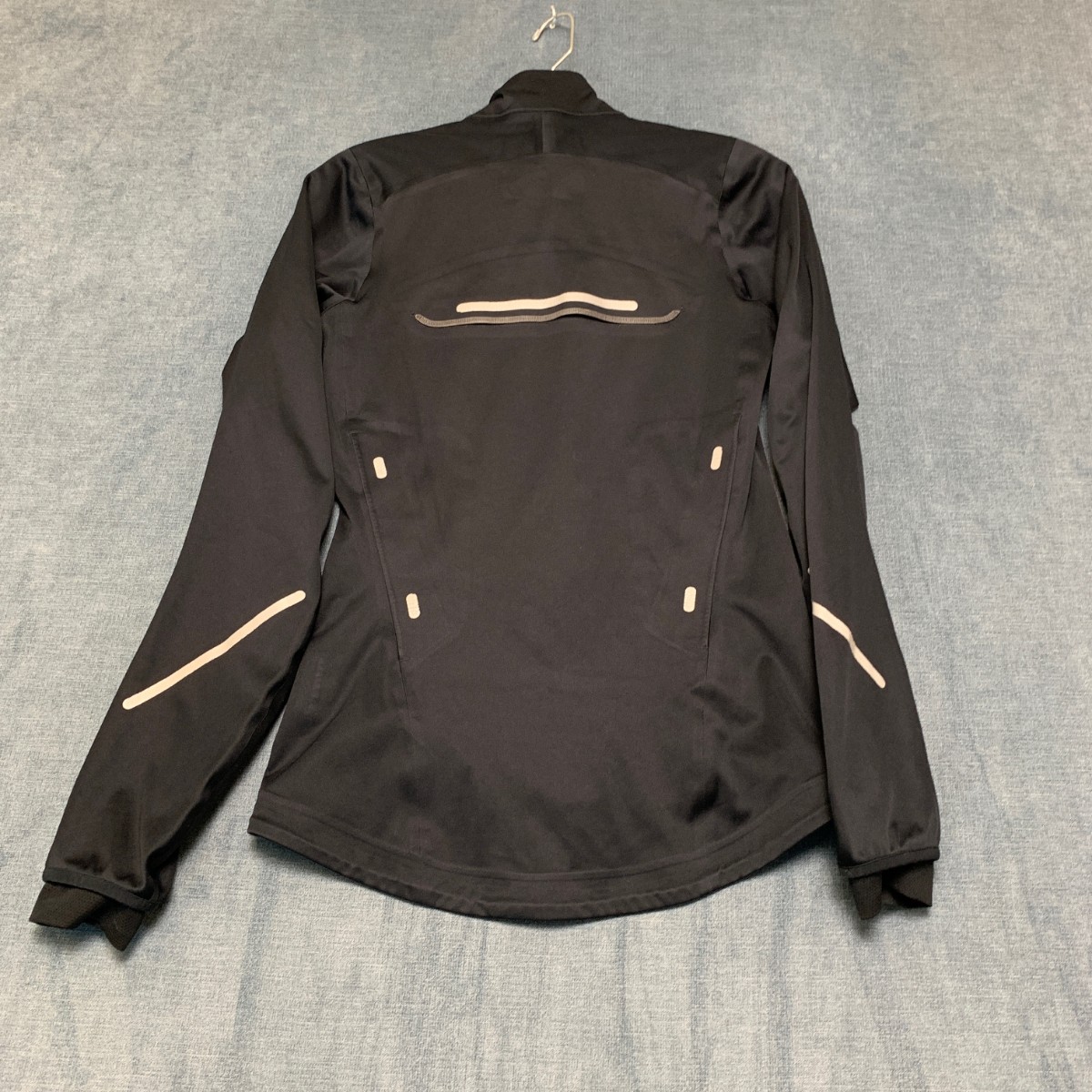 Nike Storm Fit Cycle Jersey Womens XS Black Full Zip Logo Mesh Lined Air Vented