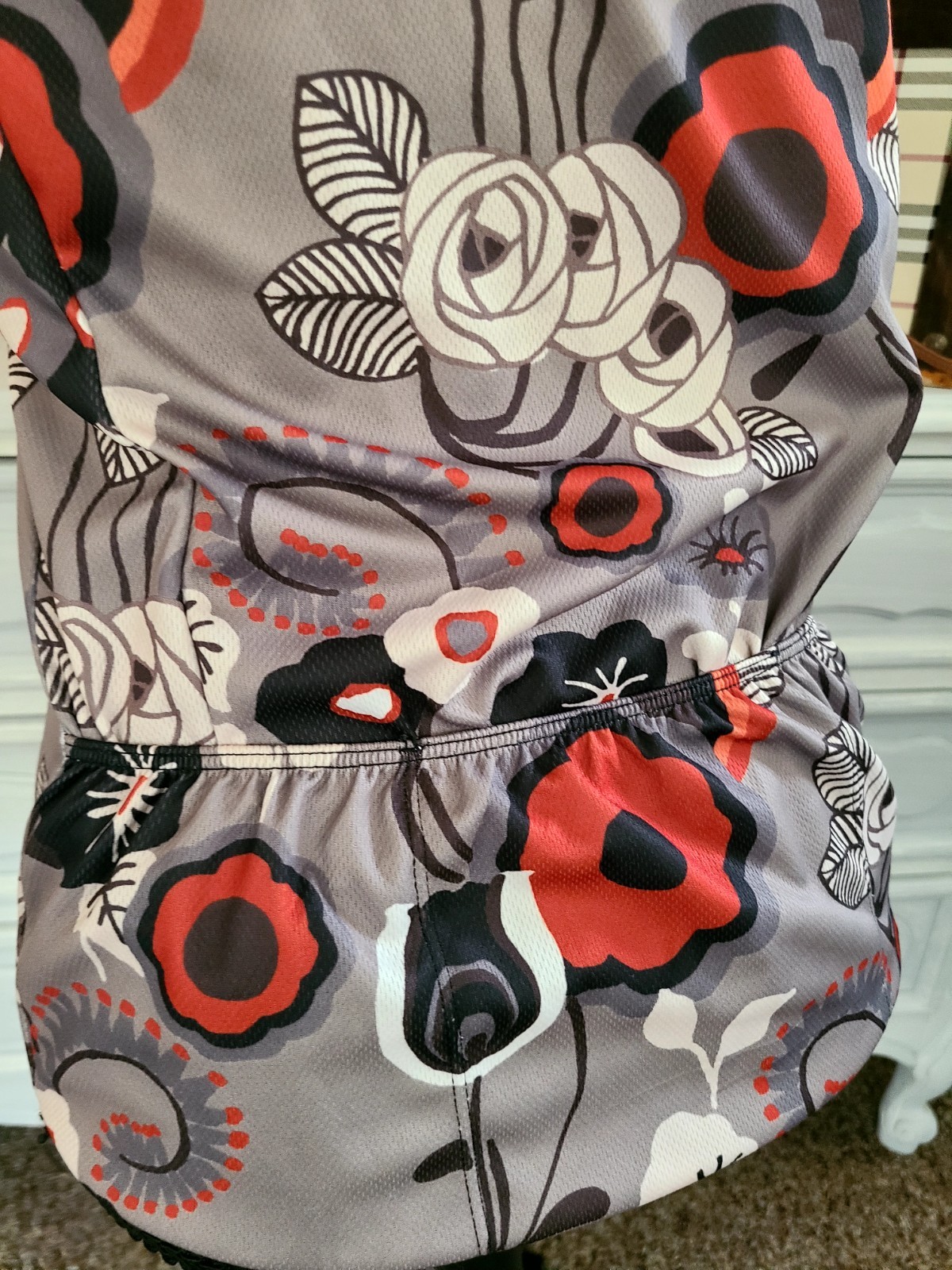 Women’s Performance Cycling Top Short Sleeve Floral (Medium)