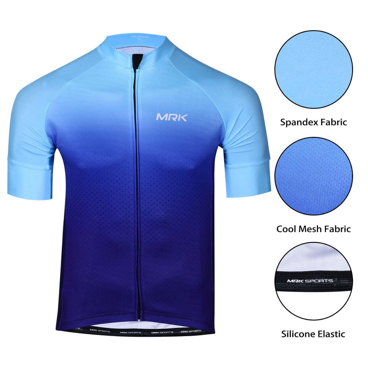 Men’s Cycling Jersey Half Sleeve MTB Road Bike Riding Sport Cycle Top Shirt Sky
