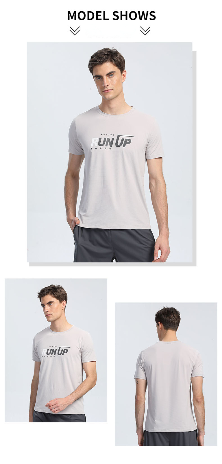 New Fashion Casual Printed Short Sleeve Men’s Round Neck Quick Drying Sports Top