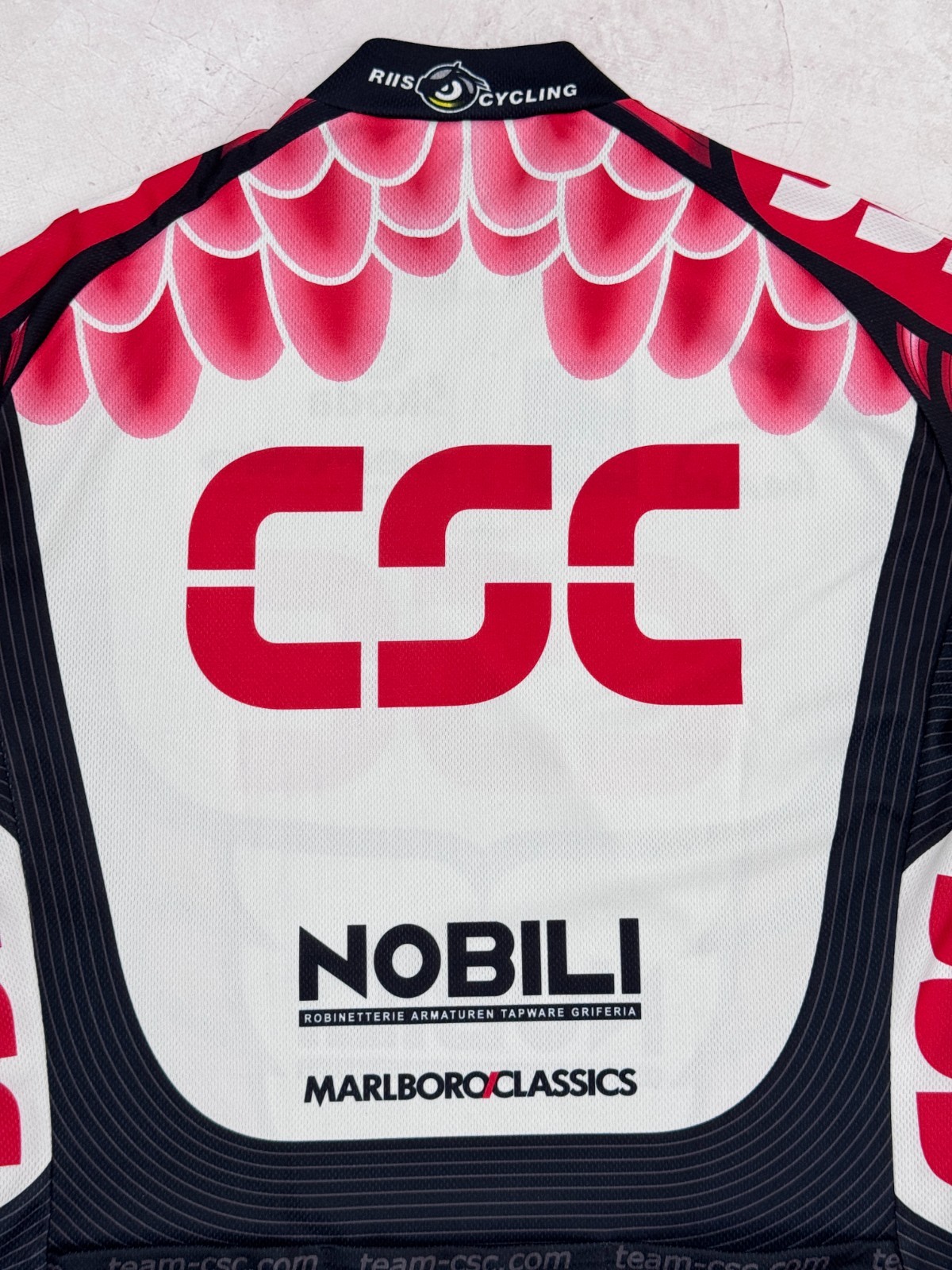 Descente Team CSC Skoda Man UCI Nobili Cervelo Cycling Jersey size 5 / M