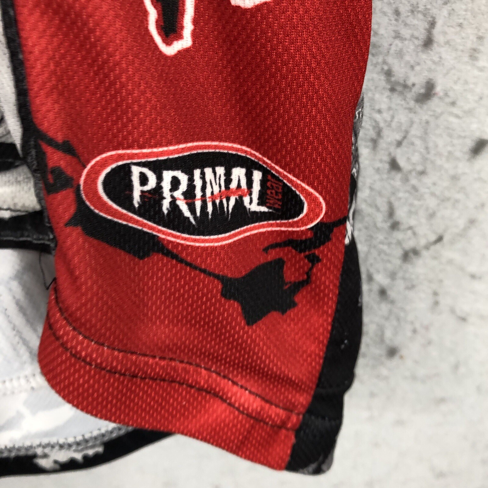 Primal Wear Cycling Jersey Mens XL Red Black Crankin Stein Abstract Performance