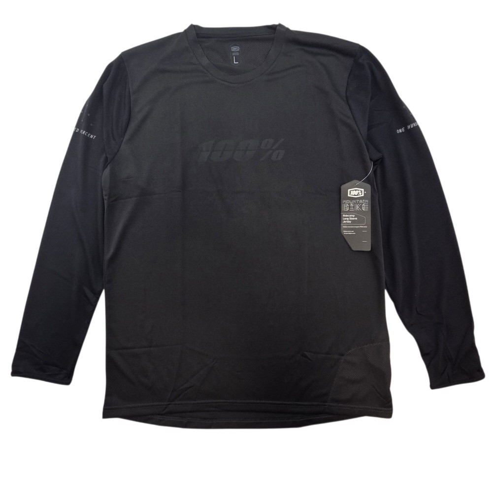 100% Men’s Ridecamp Mountain Bike Jersey Size Large Long Sleeve Black Charcoal