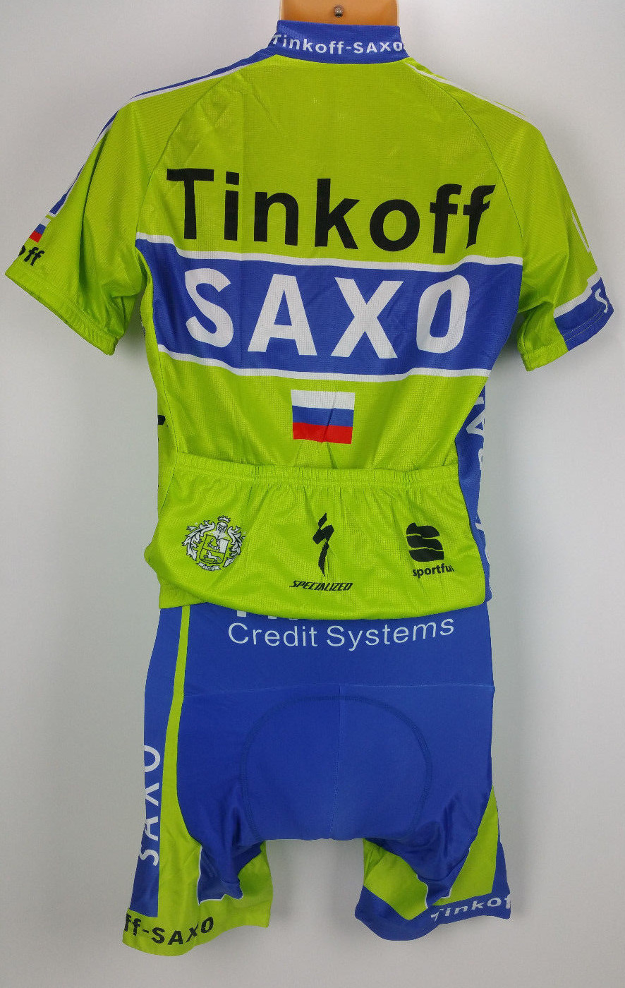 NEW Jersey Shirt & Shorts Set TINKOFF SAXO Full Zip Size Large Bike Cycling