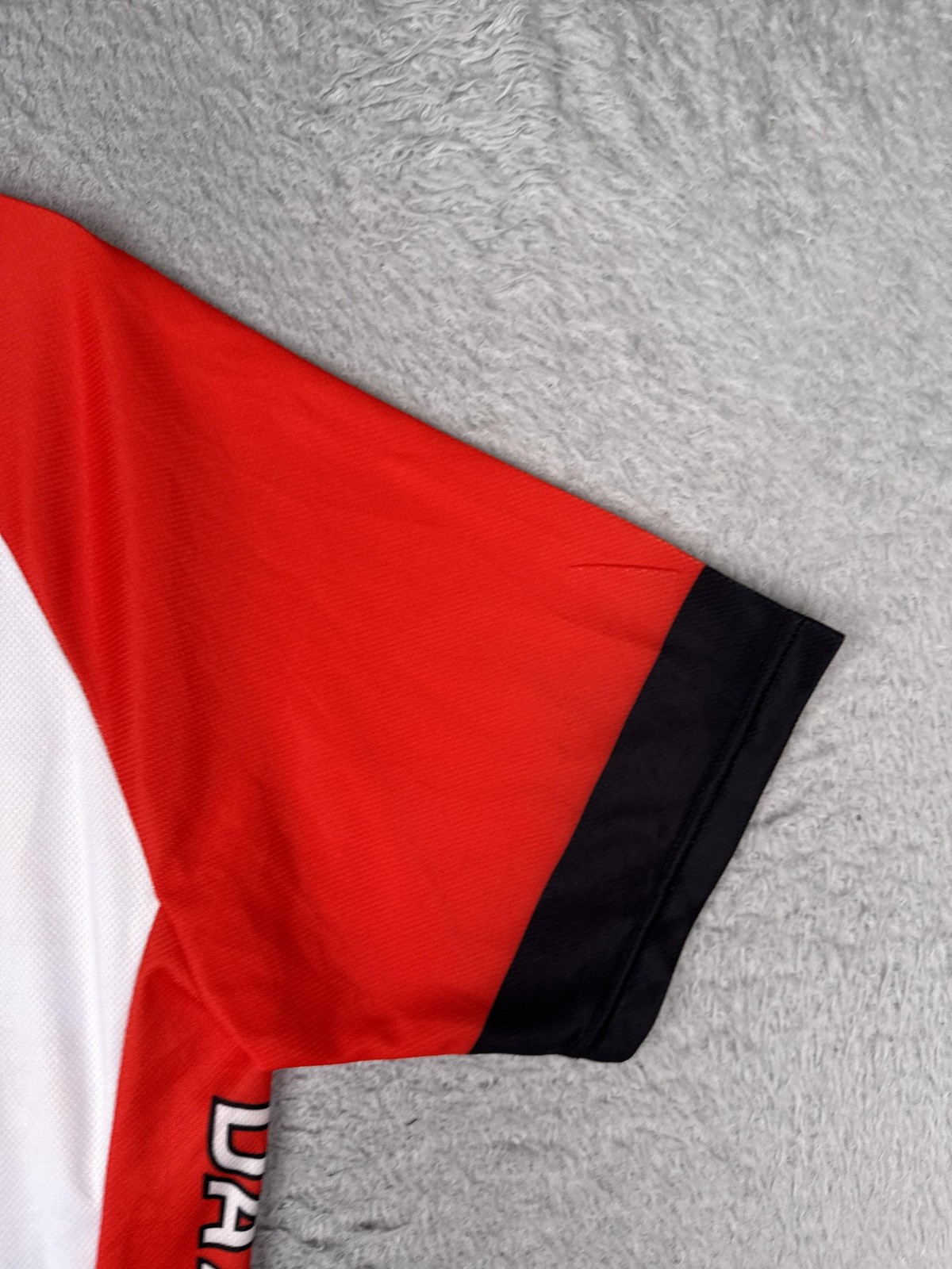 Epic Cycling Jersey Men Large White Red Black DATS Trucking Full Zip Pocket