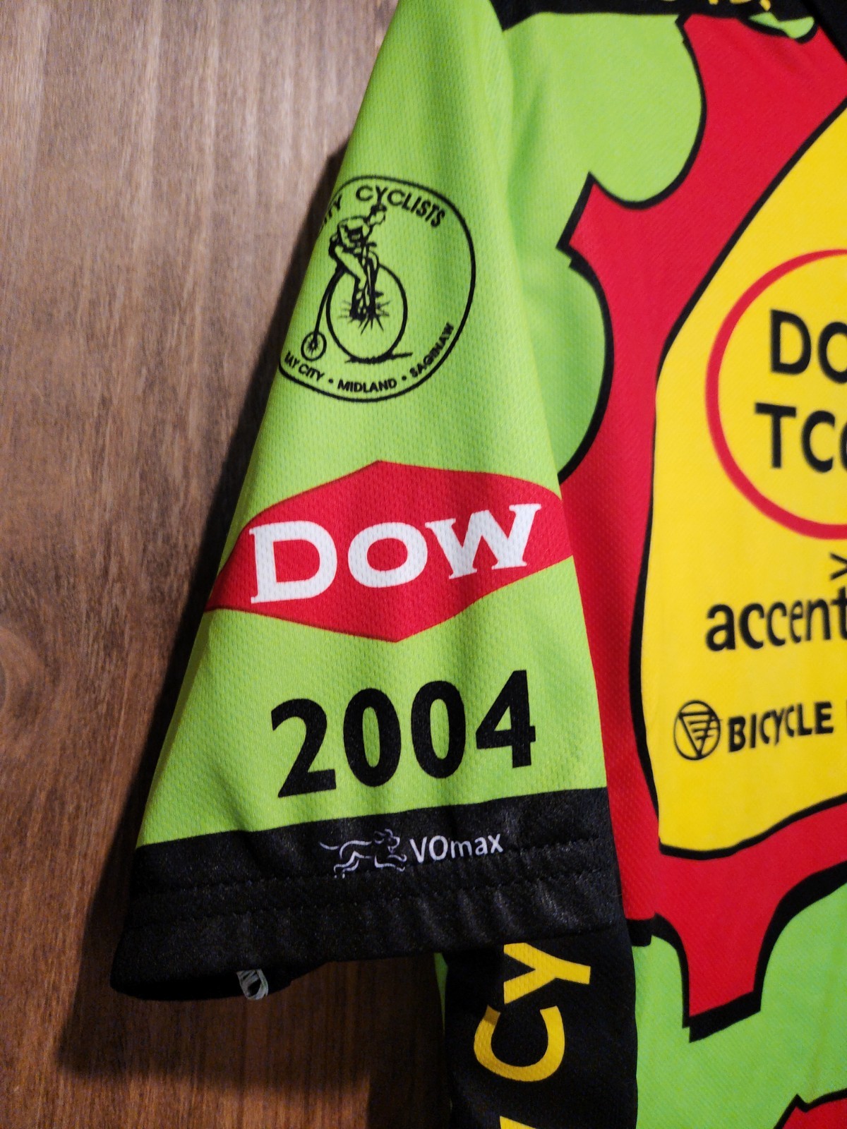VOmax Multicolor Mens Cycling Jerseys DOW MS 150 Sizes Large / XXL Vtg DOW