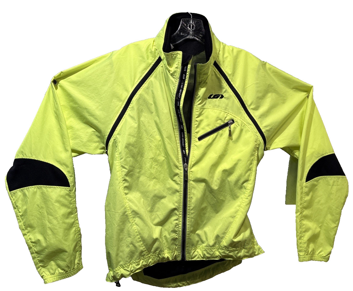 Cycling Jacket Vest LG Louis Garneau Convertible Cabriolet Hi-Vis M