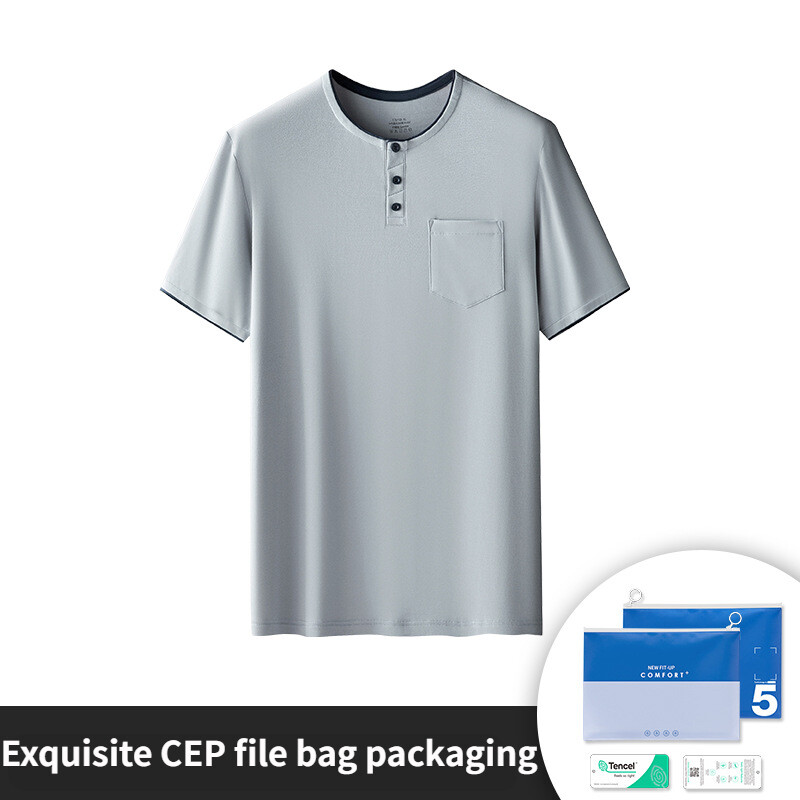 Men’s Short Sleeve T-shirt Modal Summer Casual Round Neck Comfortable Homewear