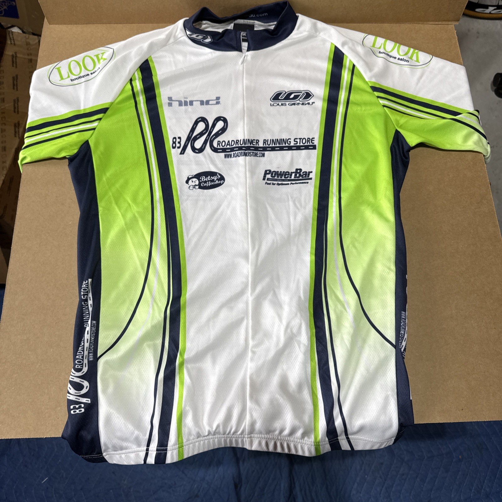Large Louis Garneau Road Runner Biking Cycling Bike Jersey