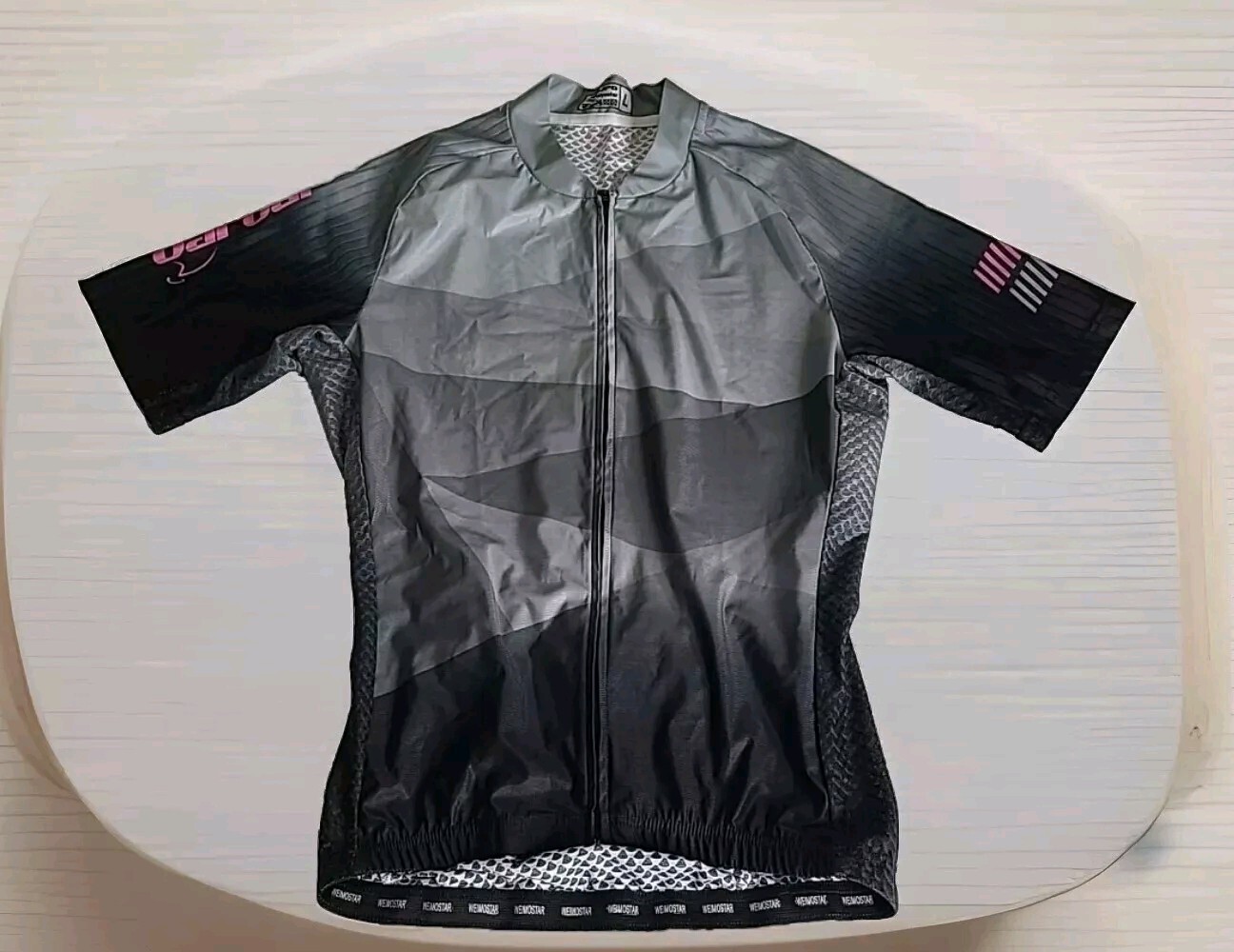 JPOJPO WOMEN’S CYCLING JERSEY MESH BACK LARGE RACE CUT Weimostar Blk Pink Gray
