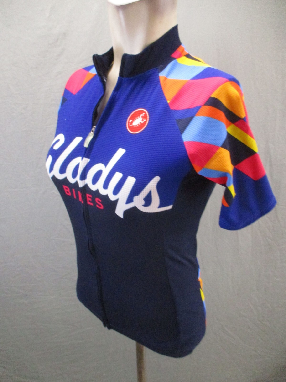 CASTELLI Size S Womens Full Zip Elastic Waist Short Sleeve Cycling Jersey 521