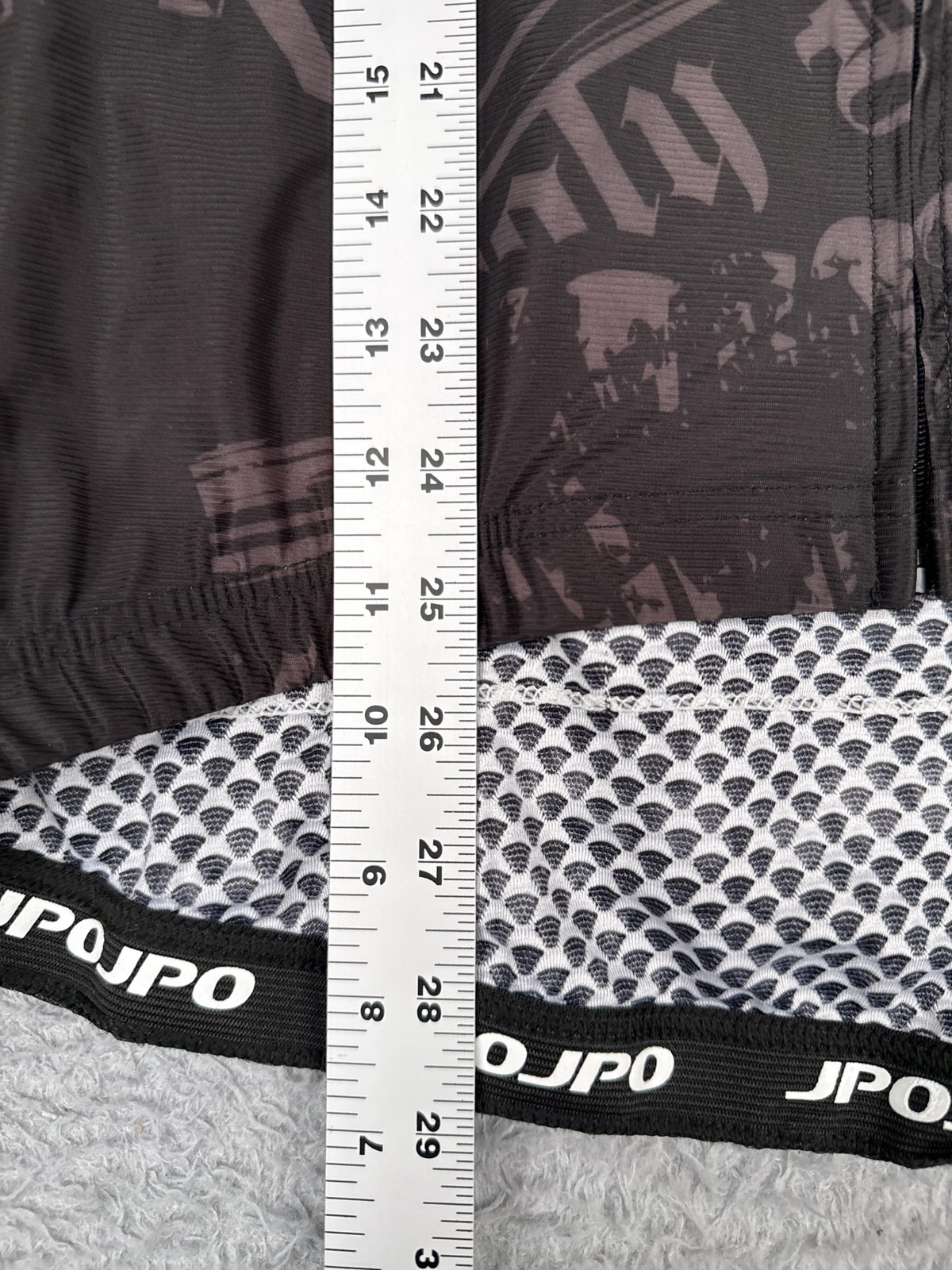 JPOJPO Cycling Jersey Mens XL Black USA Flag Full Zip Short Sleeve Pockets Bike