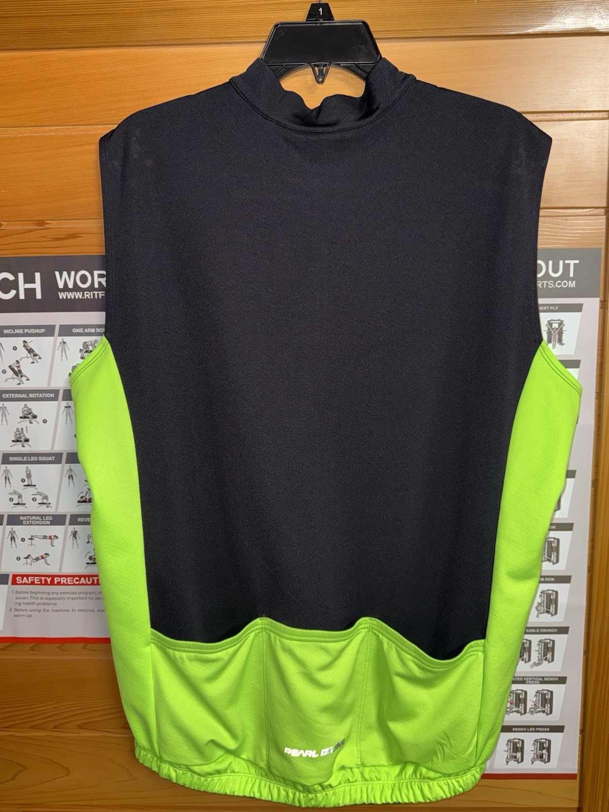 Pearl Izumi Cycling Jersey Men’s Large Sleeveless SELECT 1/4 Zip Green / Black