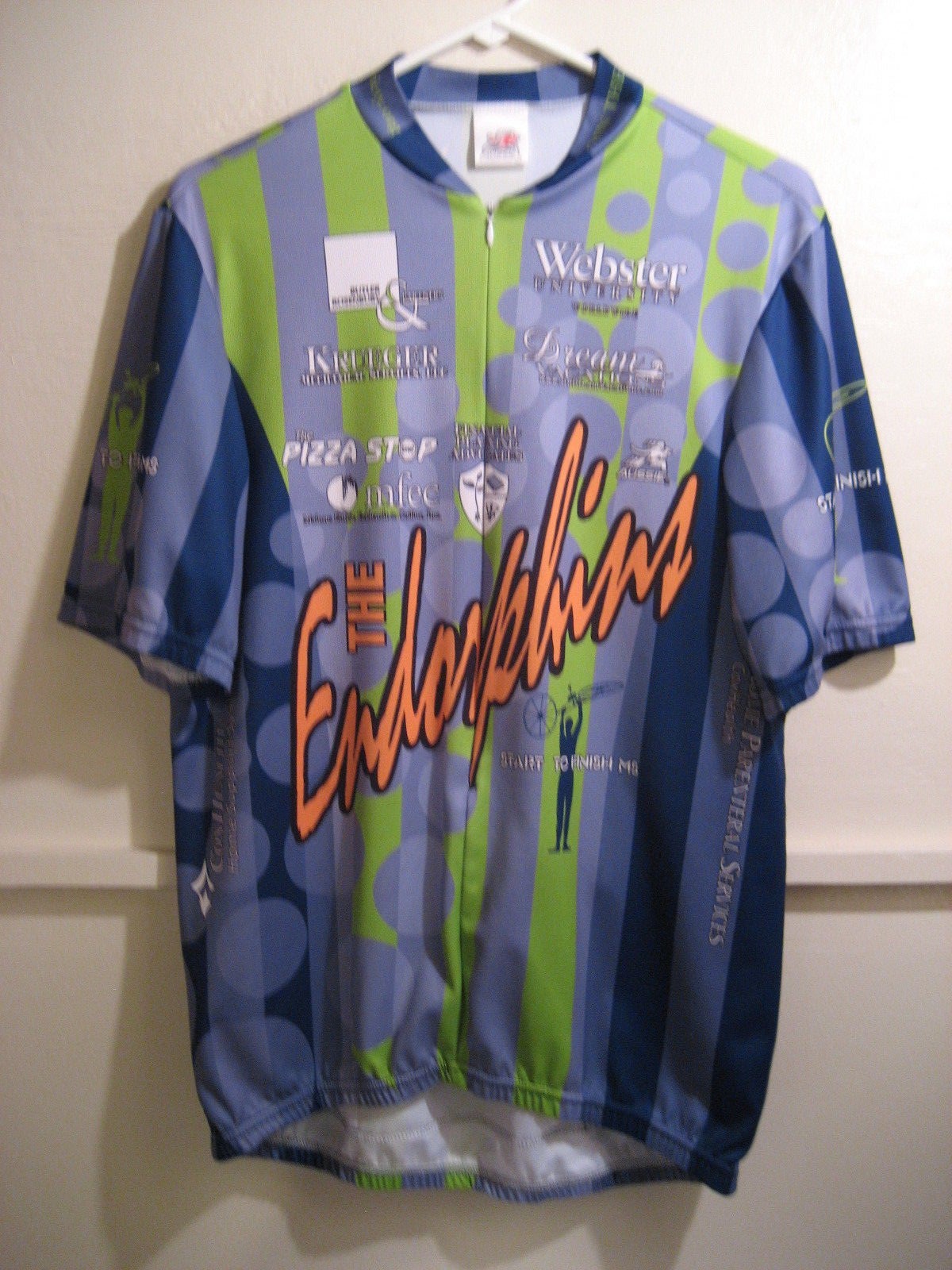 AUSSIE XL REAR POCKETS CYCLING BIKE SHIRT 3/4 ZIP 100% POLYESTER