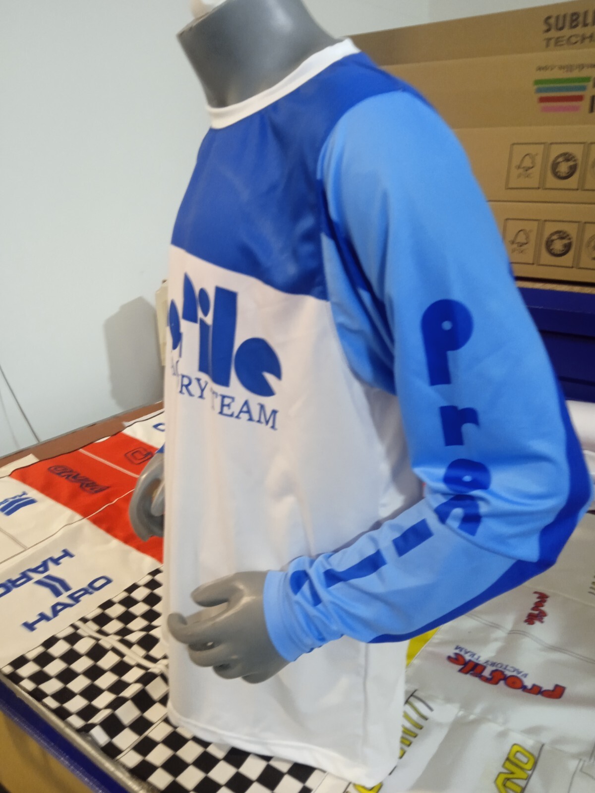 PROFILE OLD SCHOOL BIKE JERSEY CLASSIC BMX JERSEY RACE BIKE SHIRT XXXL WHITE BLU