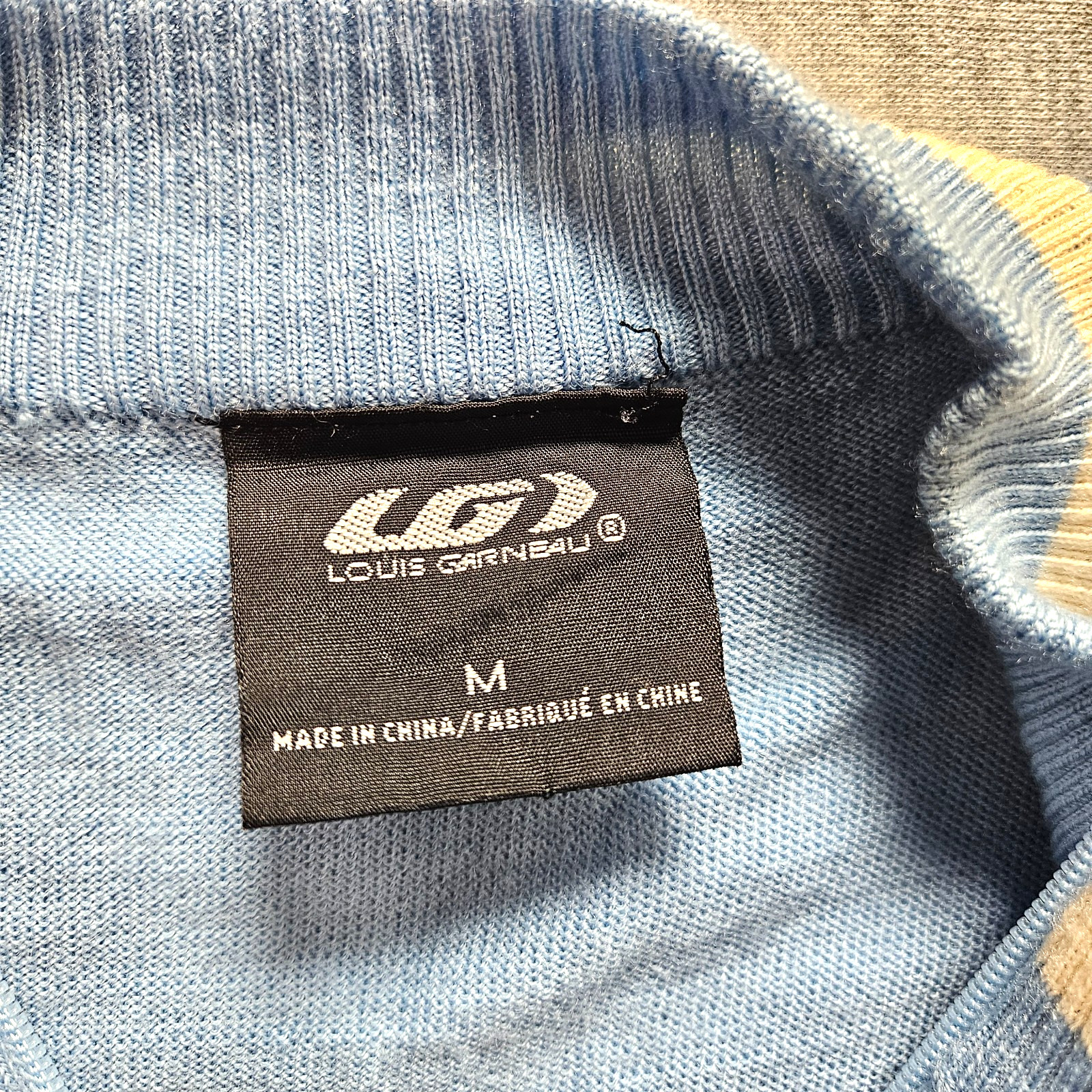 Louis Garneau 100% Wool Short Sleeve Cycling Jersey Sky Blue Men’s Medium