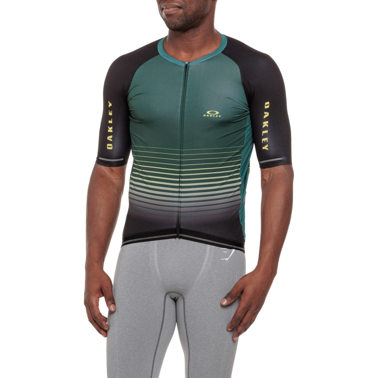 OAKLEY Men’s Sublimated Icon 2.0 Short Sleeve Cycling Jersey Green Small NWT