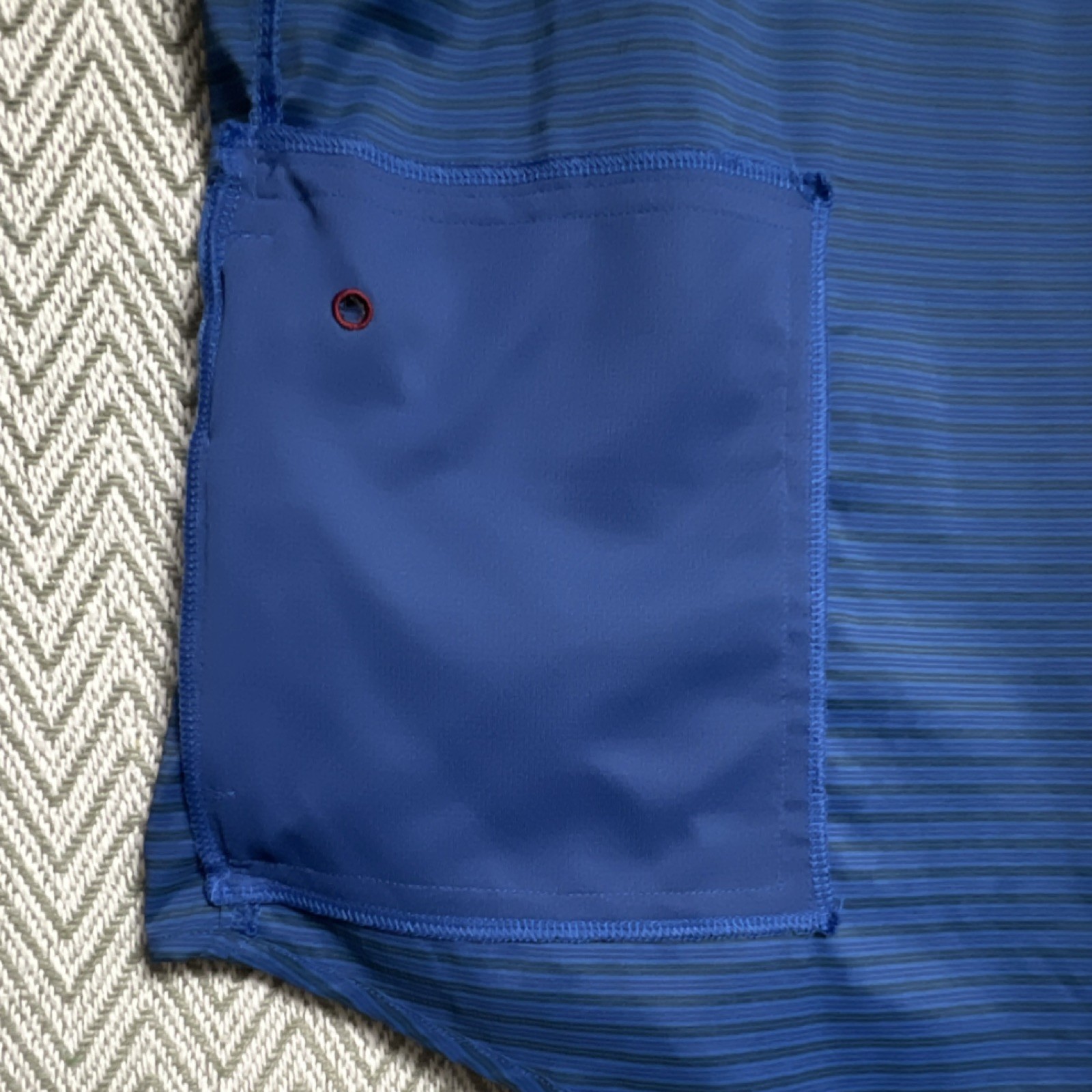 Club Ride Blue Striped Cycling Jersey Shirt Men’s S Short Sleeve Button Front
