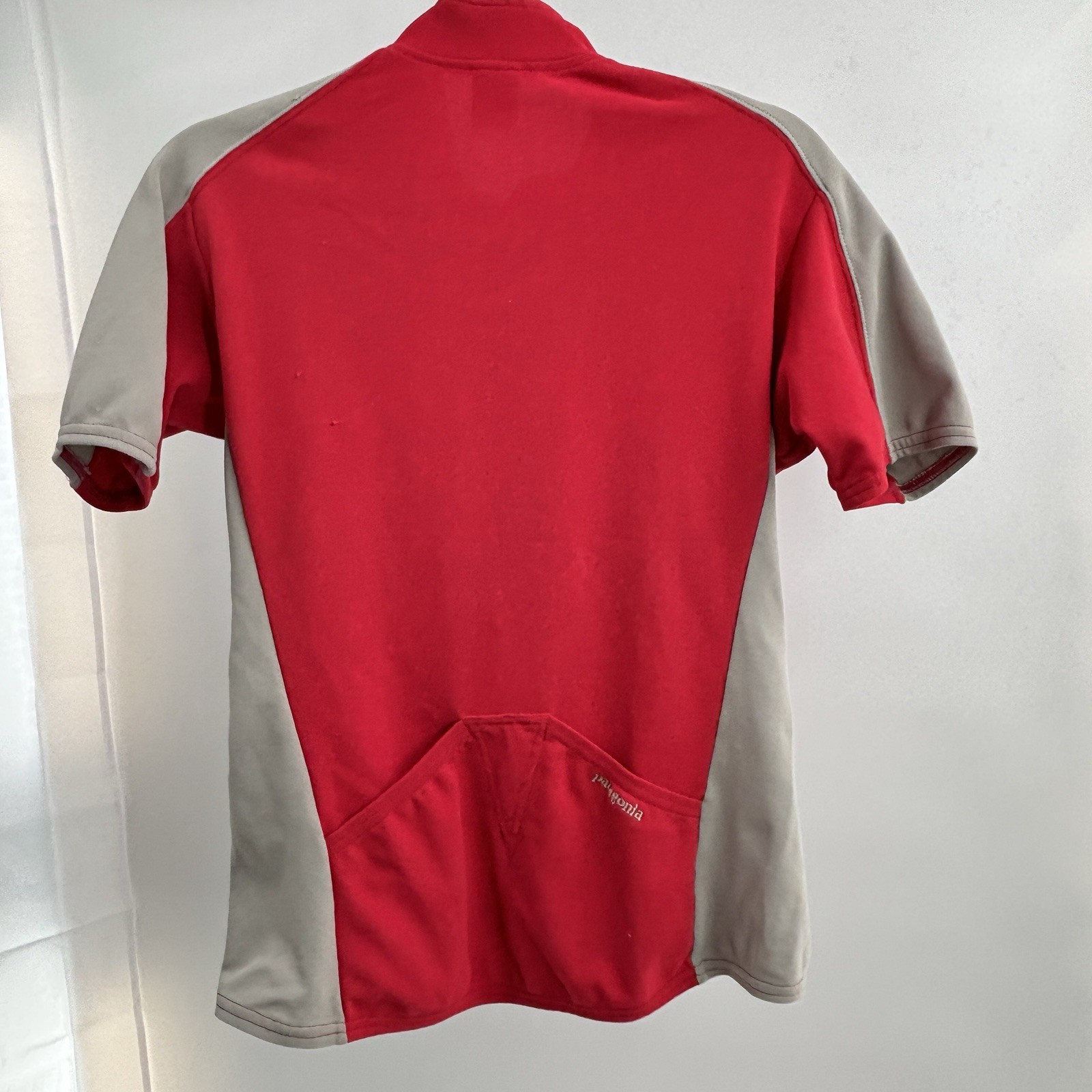 Vintage Patagonia Cycling Jersey Mens M 1/2 Zip Shirt Lightweight Red Made USA