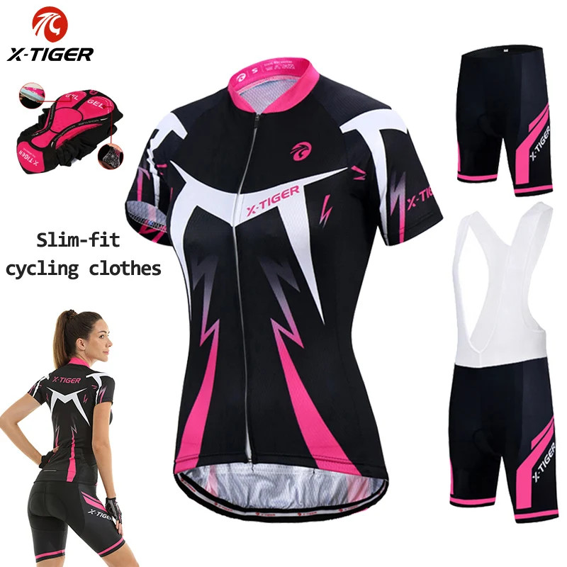 Women’s Cycling Jersey Set Summer Anti-UV Cycling Bicycle Clothing Quick