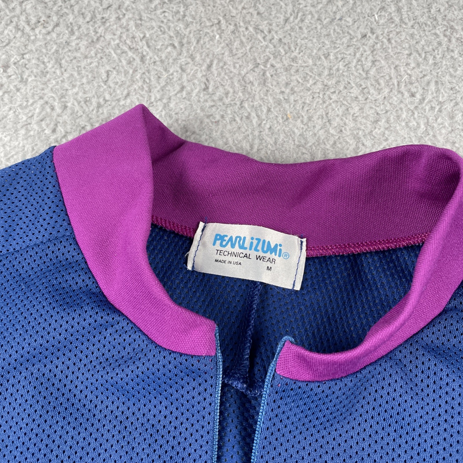 Pearl Izumi Aloft Technical Wear Cycling Shirt Medium Made In The USA Navy Blue
