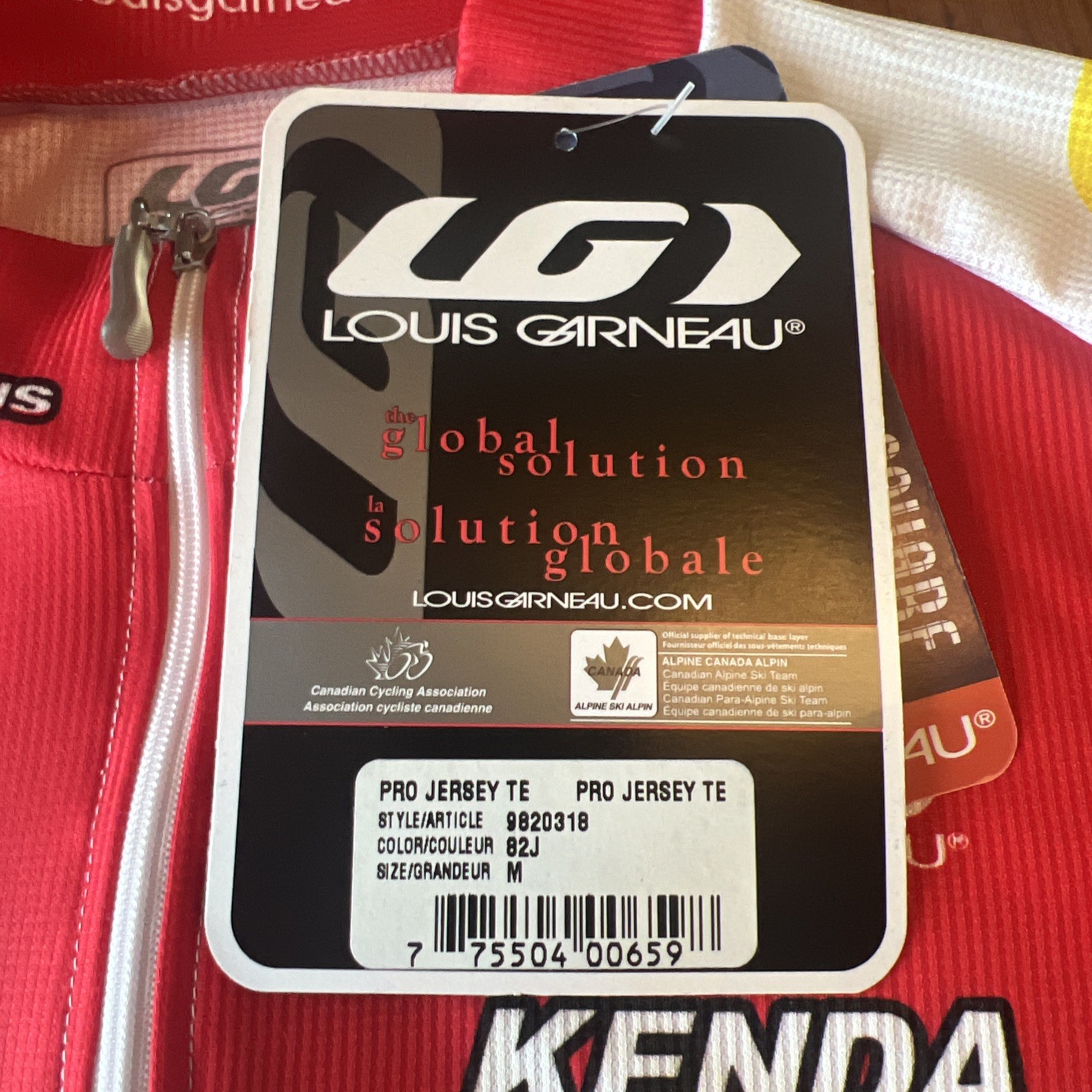 LOUIS GARNEAU Toshiba Cycling Jersey Size M Full Zip New