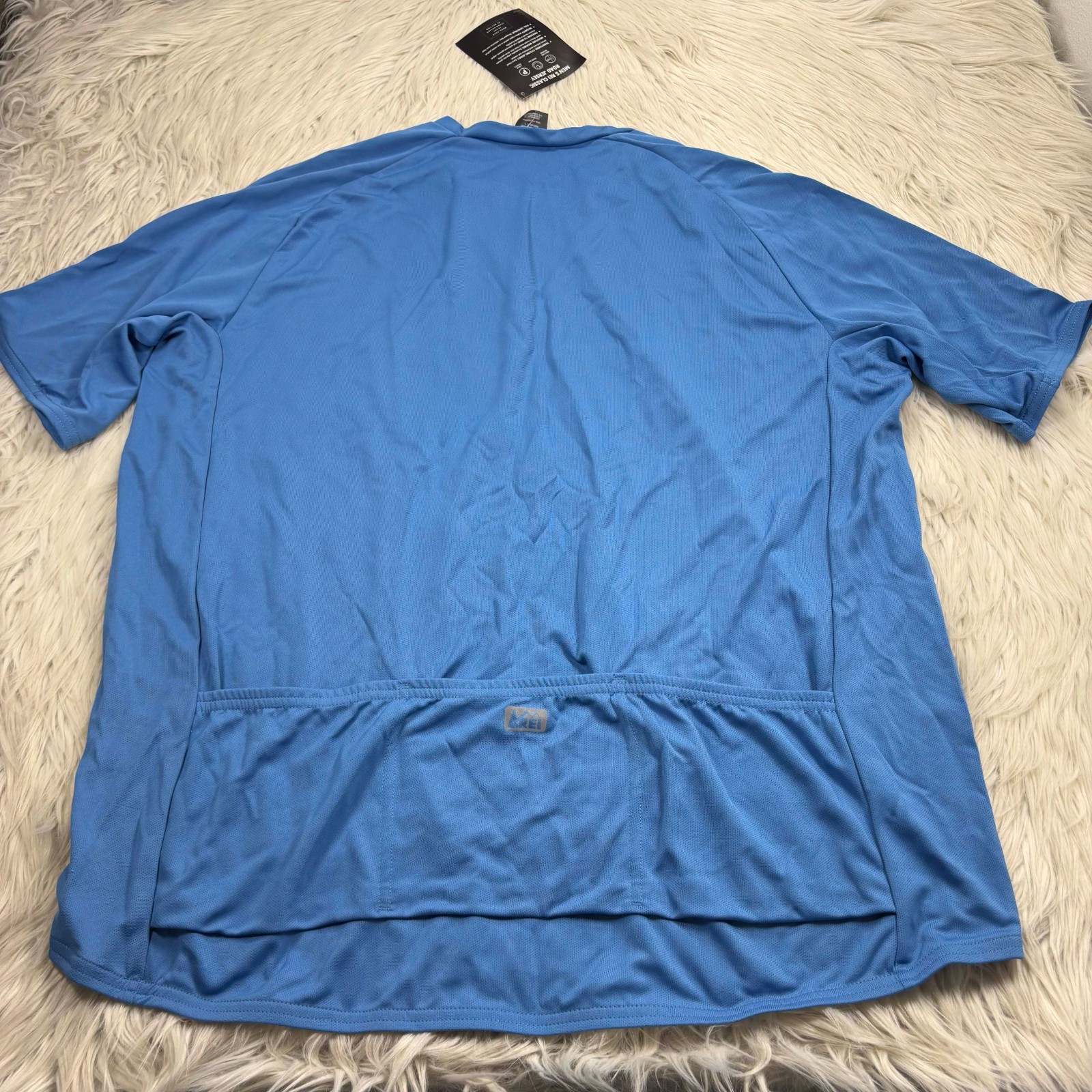 NWT REI Men’s XXL Blue Short Sleeve Classic Road Jersey Pockets Cycling