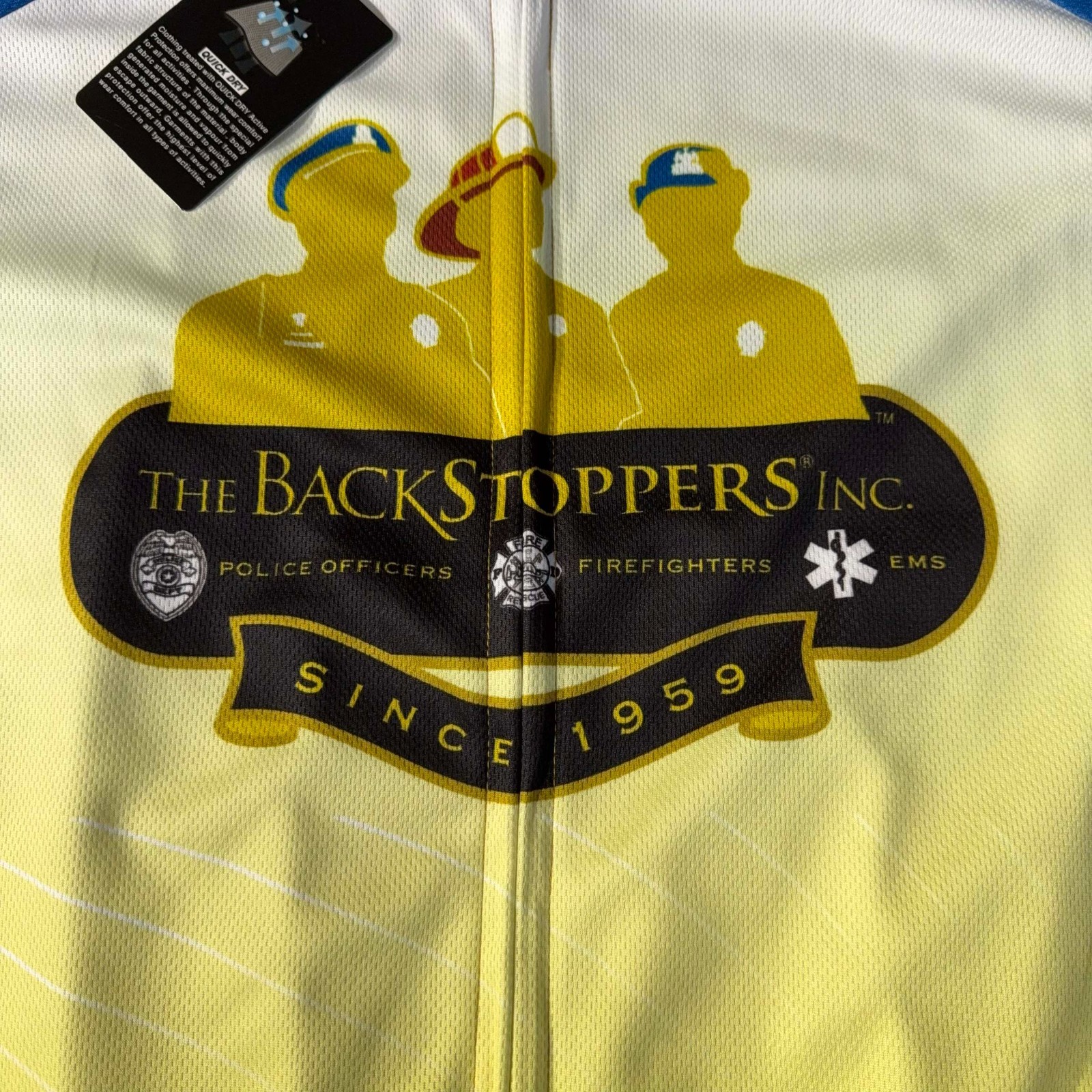 Peak 1 Sports BackStoppers Cycling Jersey Shirt Full Zip Size Mens 2XL NWT
