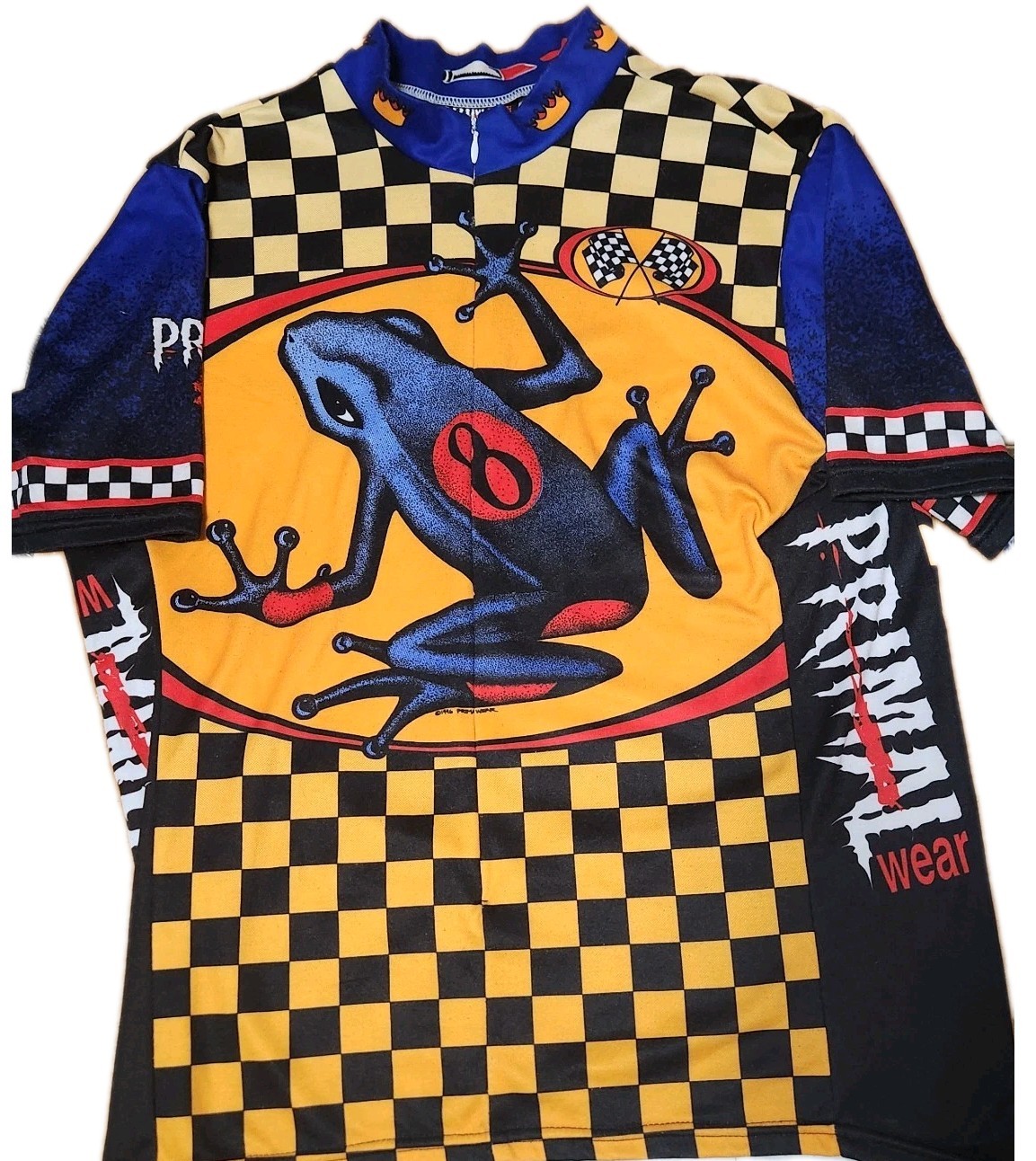 🔥 Vintage 1996 Primal Cycling Team KTM Jersey Shirt 1/2 Zip Frog Mens 27×21